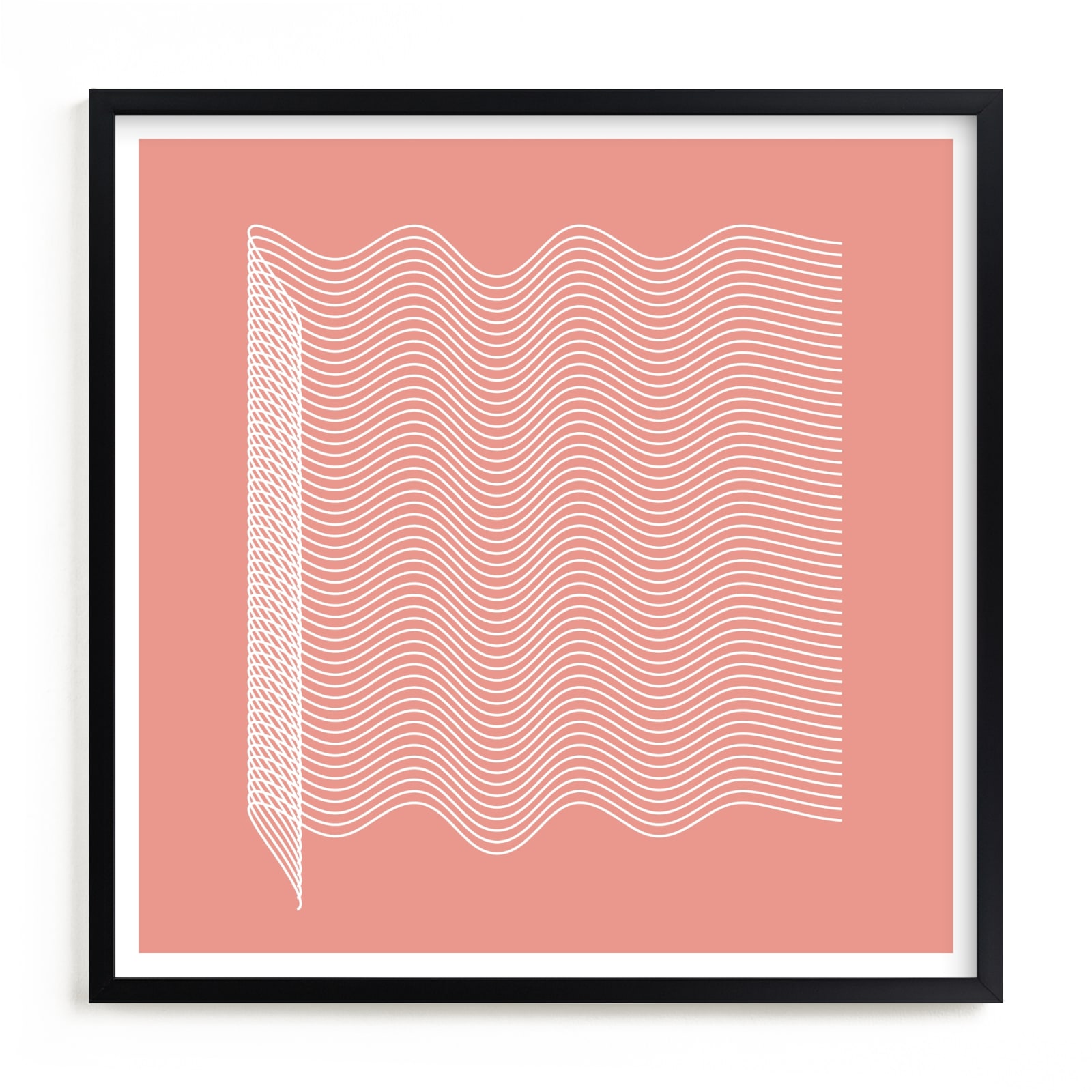 "pink and lines mid" - Limited Edition Art Print by Marco Berrios in beautiful frame options and a variety of sizes.