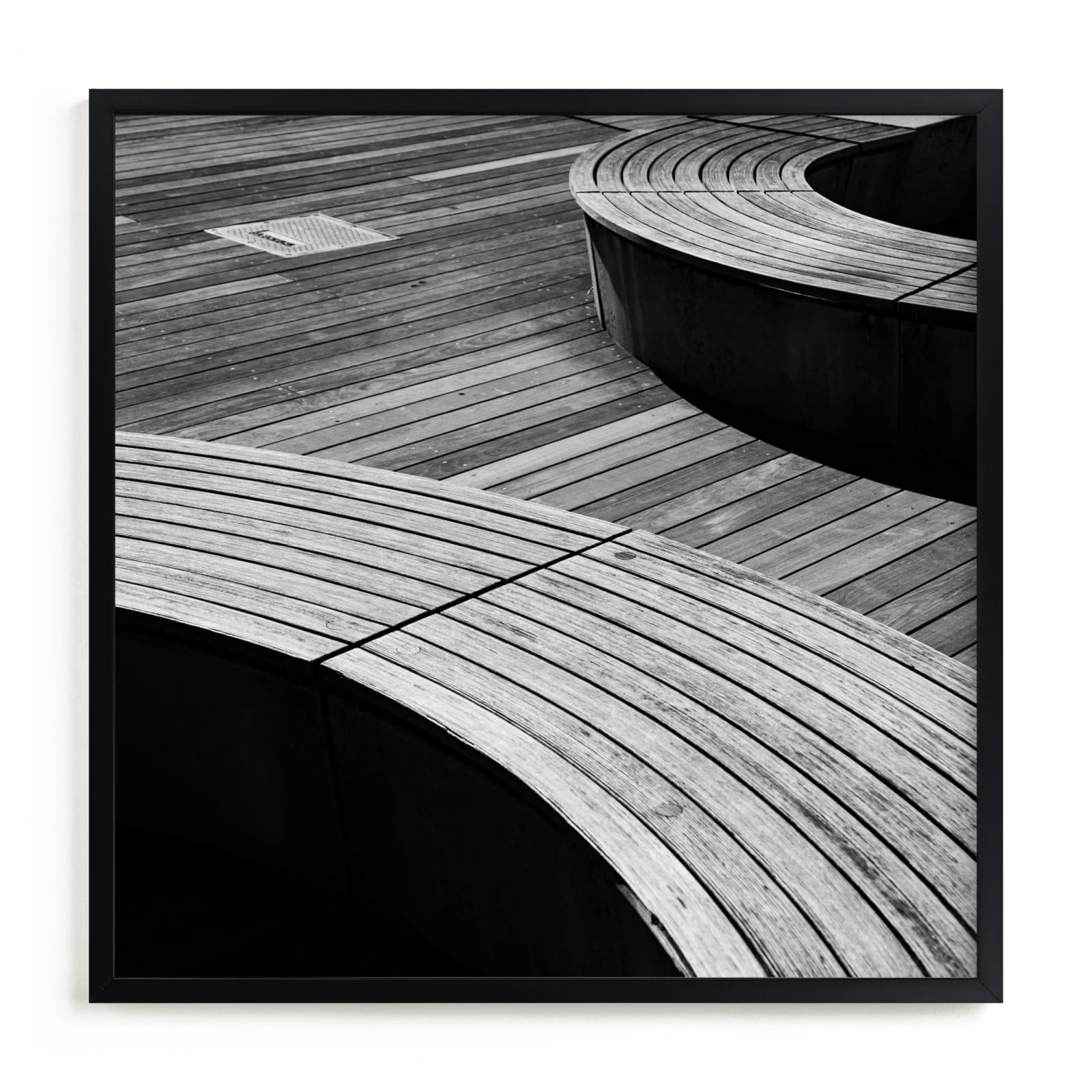 "Curve Bench Geometric II" - Limited Edition Art Print by Van Tsao in beautiful frame options and a variety of sizes.