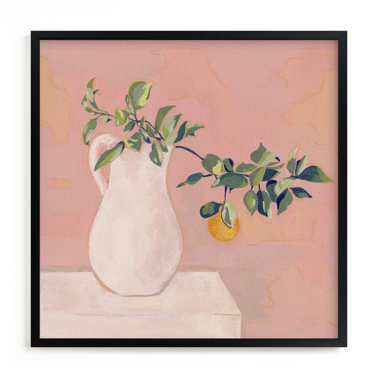 "Orange Branch" - Limited Edition Art Print by Carolyn Hunt in beautiful frame options and a variety of sizes.