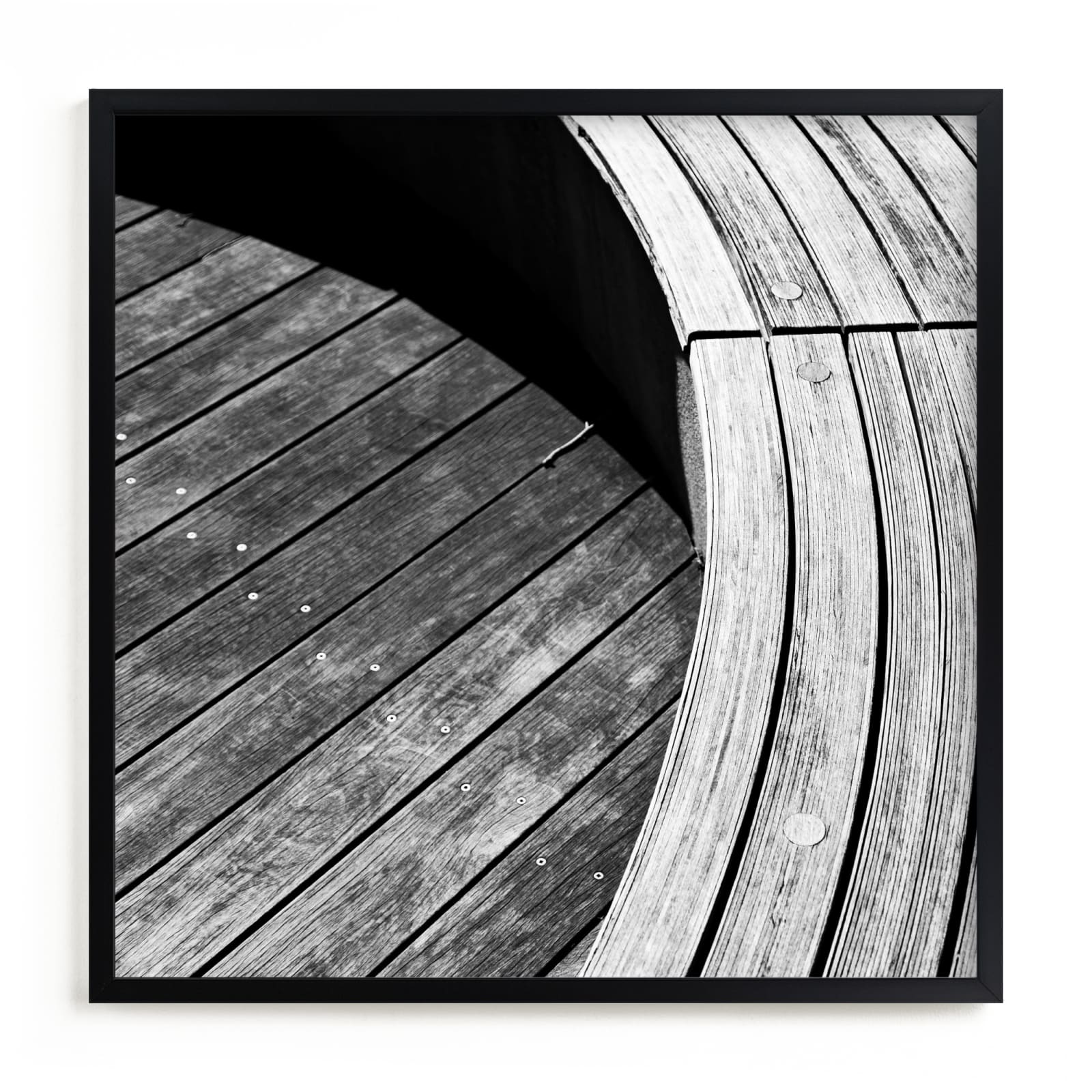 "Curve Bench Geometric IIII" - Limited Edition Art Print by Van Tsao in beautiful frame options and a variety of sizes.