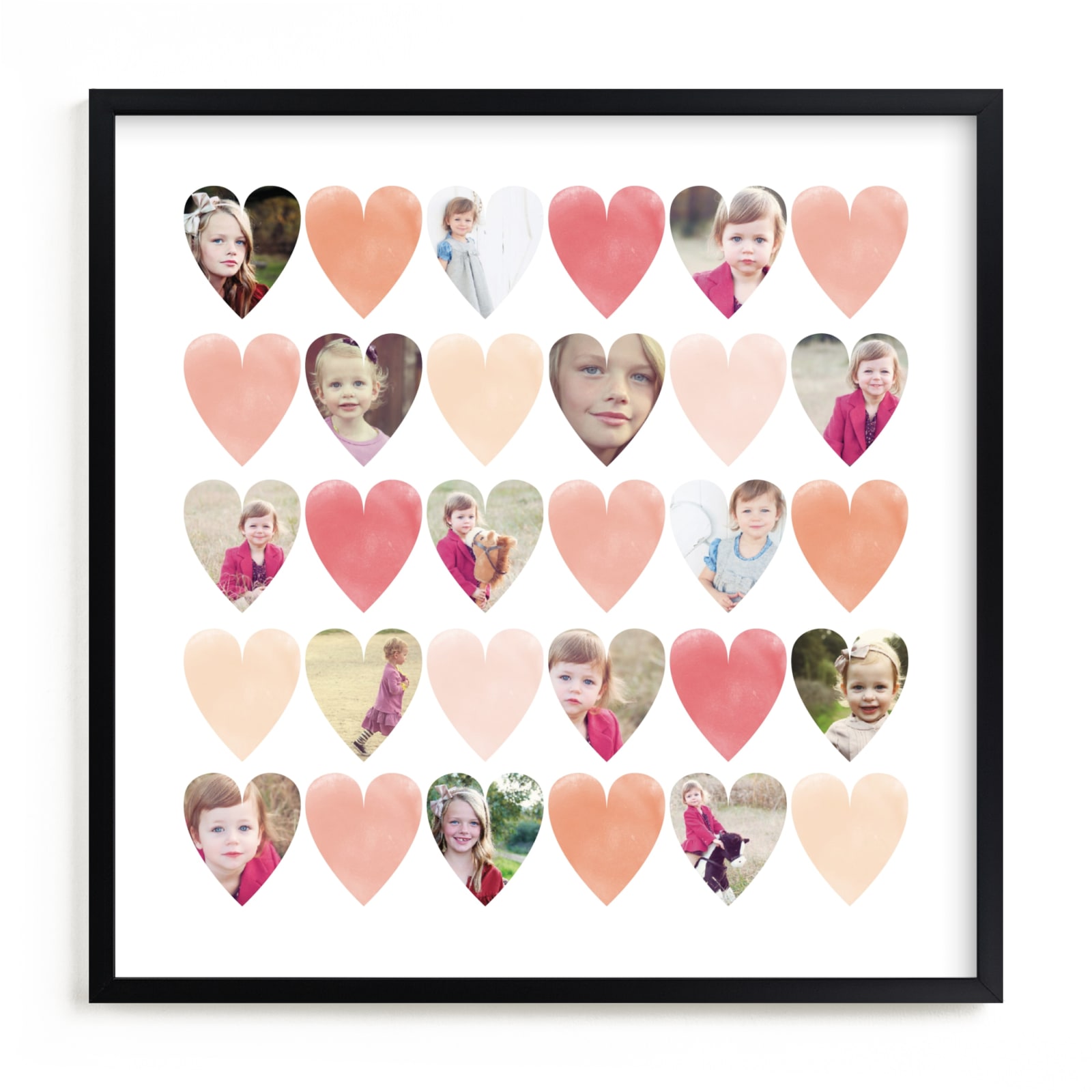 "Watercolor Hearts" - Custom Photo Art by Grace Kreinbrink in beautiful frame options and a variety of sizes.