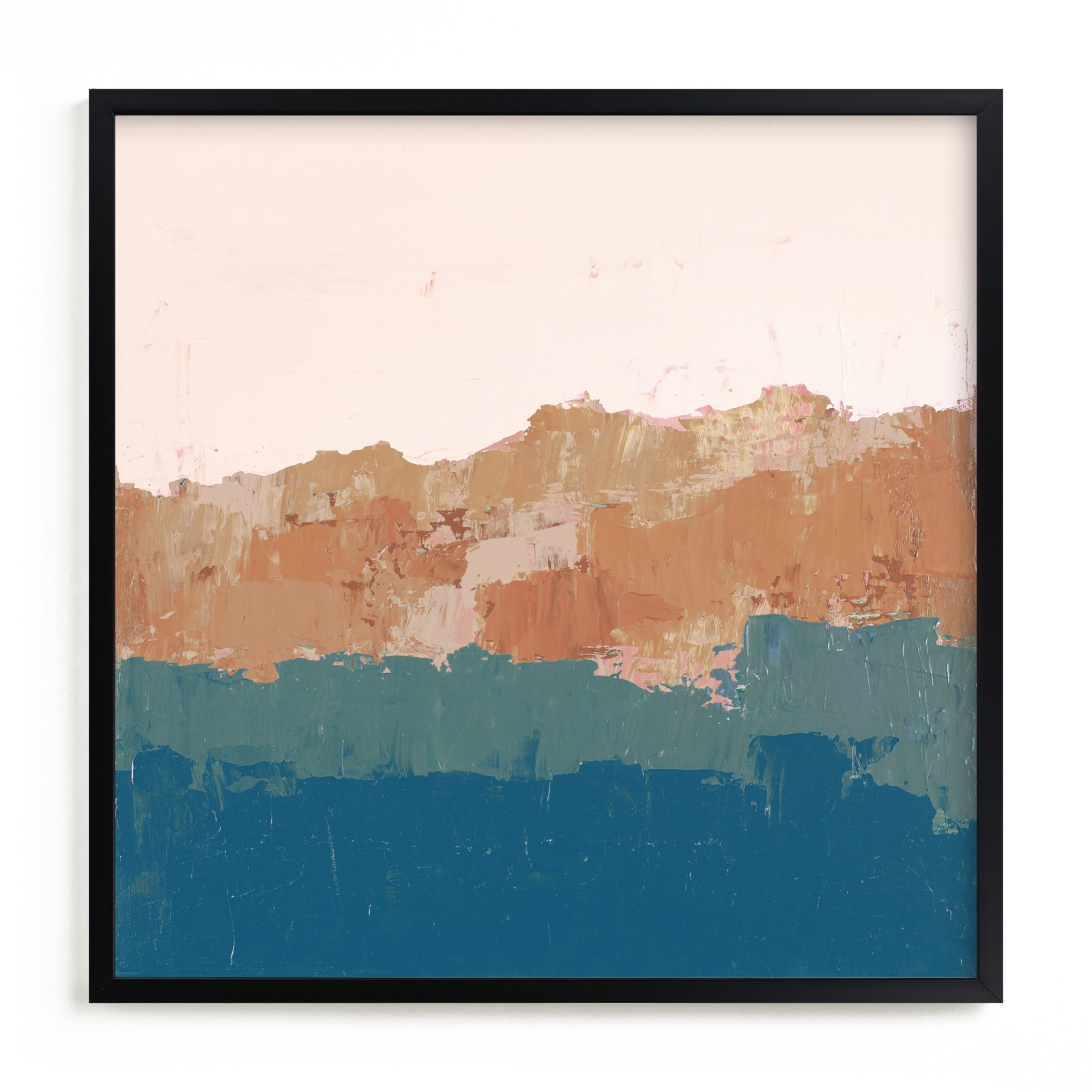 "Abstract Color Study Blue and Orange" - Limited Edition Art Print by Caryn Owen in beautiful frame options and a variety of sizes.