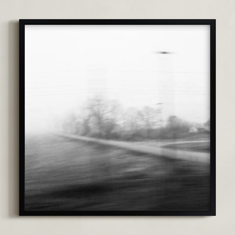 "Motion  Series 1" - Art Print in Rail Gray by Sally M. Olivier - Framed