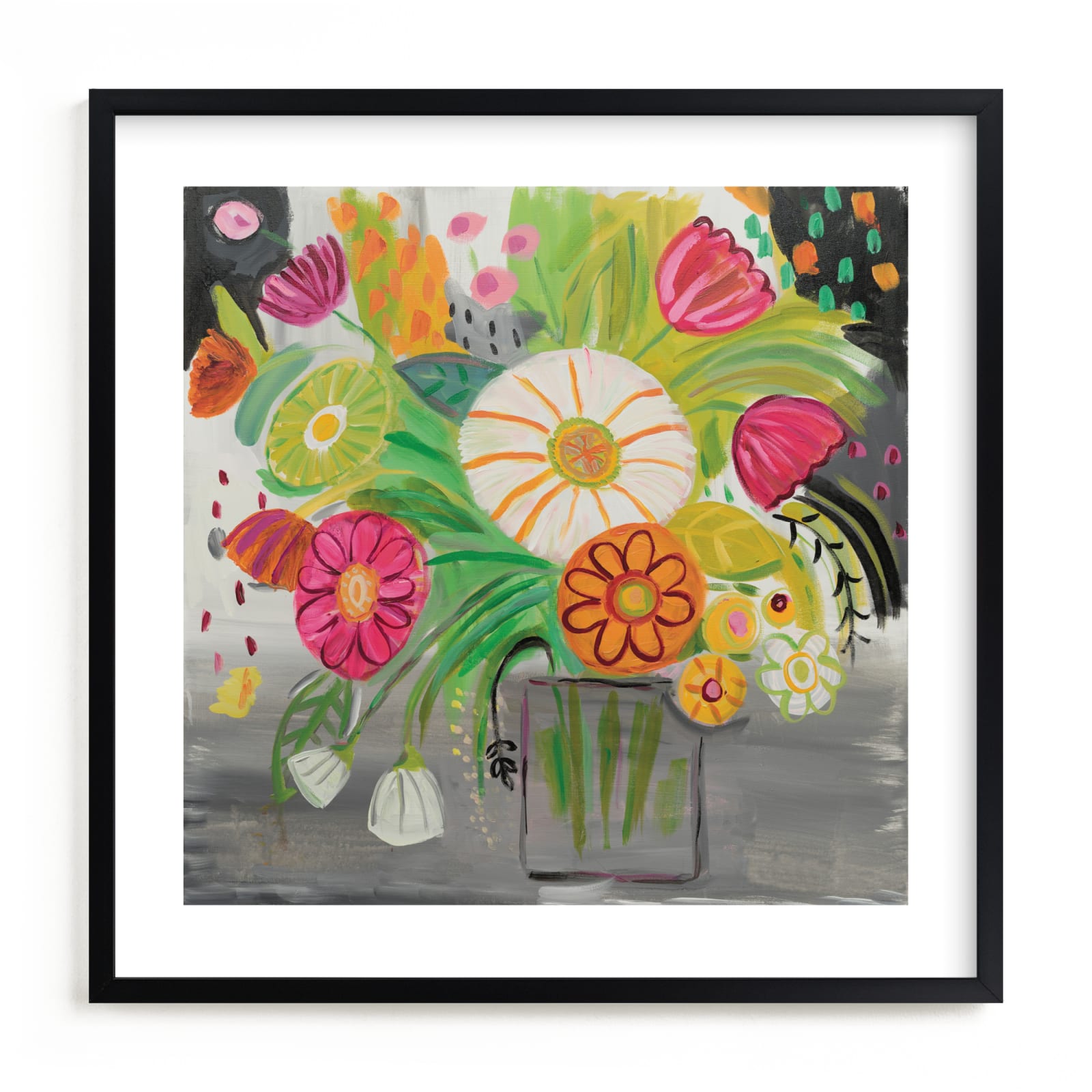 "Matisse Florals" - Limited Edition Art Print by FARIDA ZAMAN in beautiful frame options and a variety of sizes.