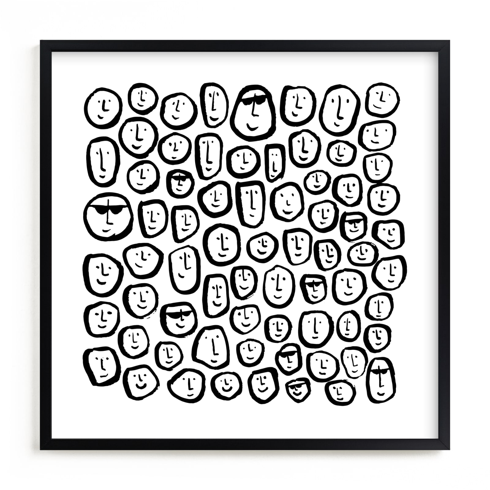 "Happy Faces" - Limited Edition Art Print by Kim Colthurst Johnson in beautiful frame options and a variety of sizes.