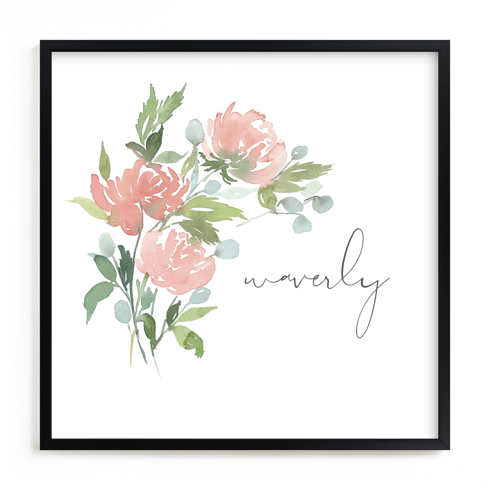 "Watercolor Blooms" - Custom Open Edition Children's Art Print by Stacey Meacham in beautiful frame options and a variety of sizes.