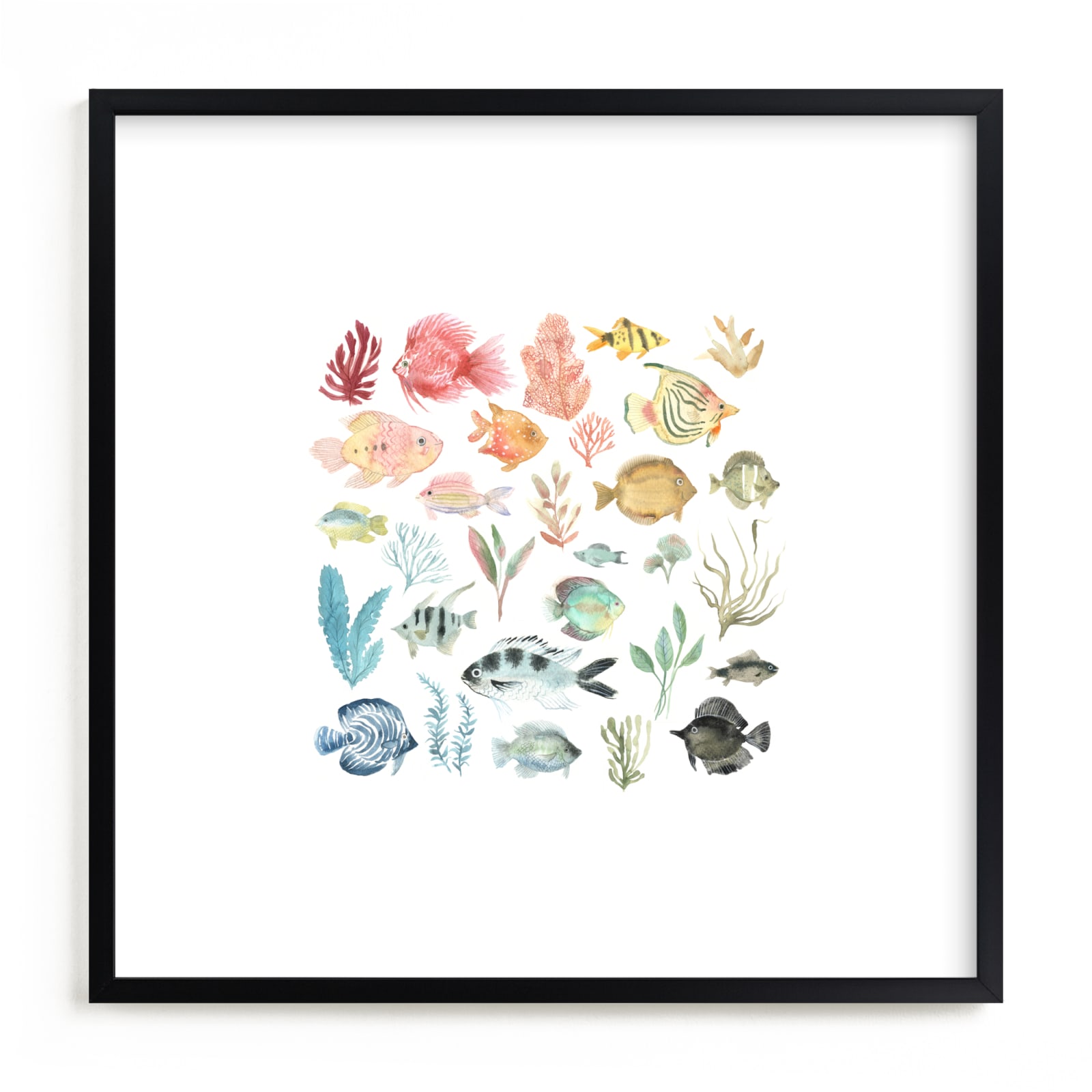 "Tropical Fish" - Limited Edition Art Print by Emilie Simpson in beautiful frame options and a variety of sizes.