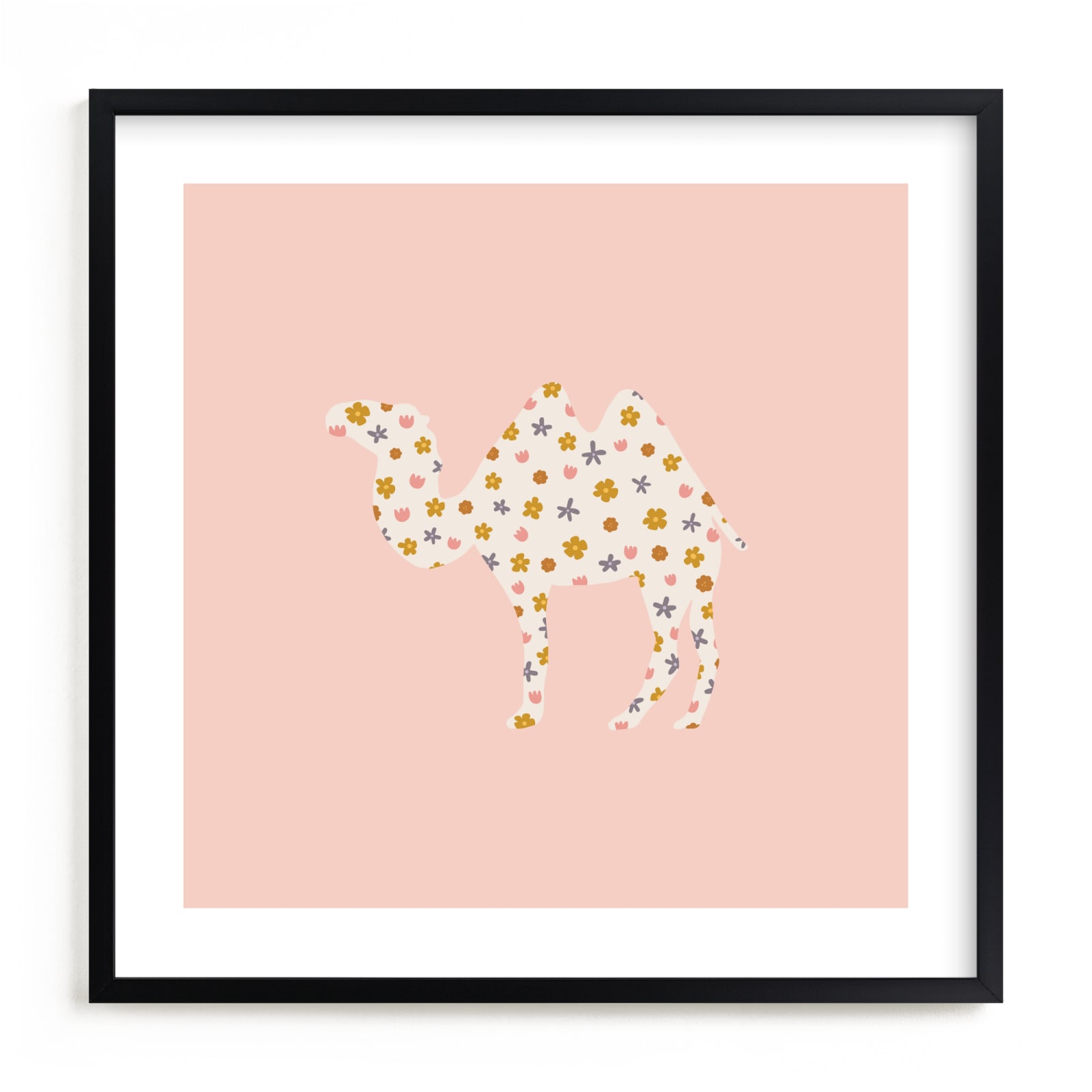 "Happy Camel" - Limited Edition Art Print by Ellen Schlegelmilch in beautiful frame options and a variety of sizes.