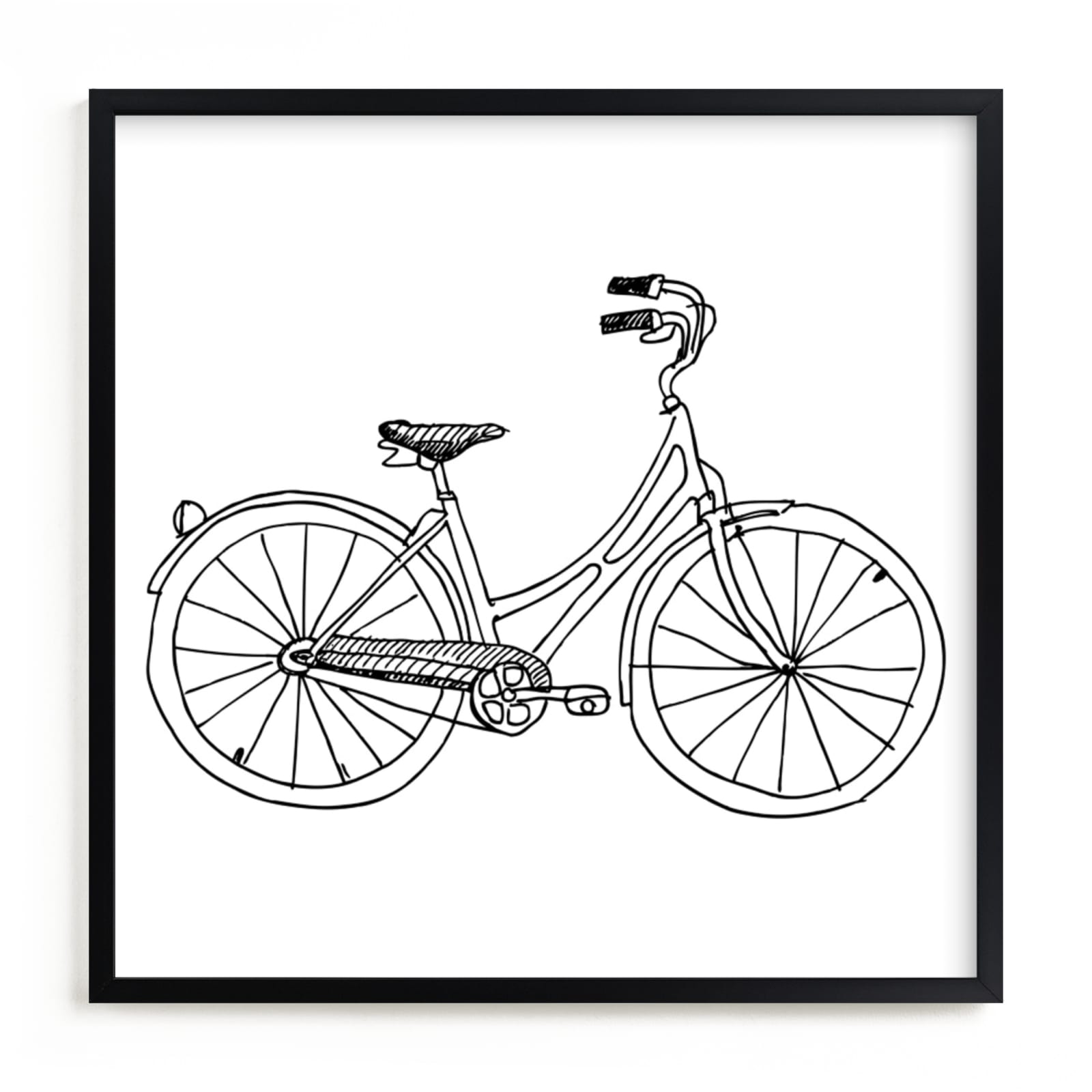 "bicycle" - Art Print by Phrosne Ras in beautiful frame options and a variety of sizes.