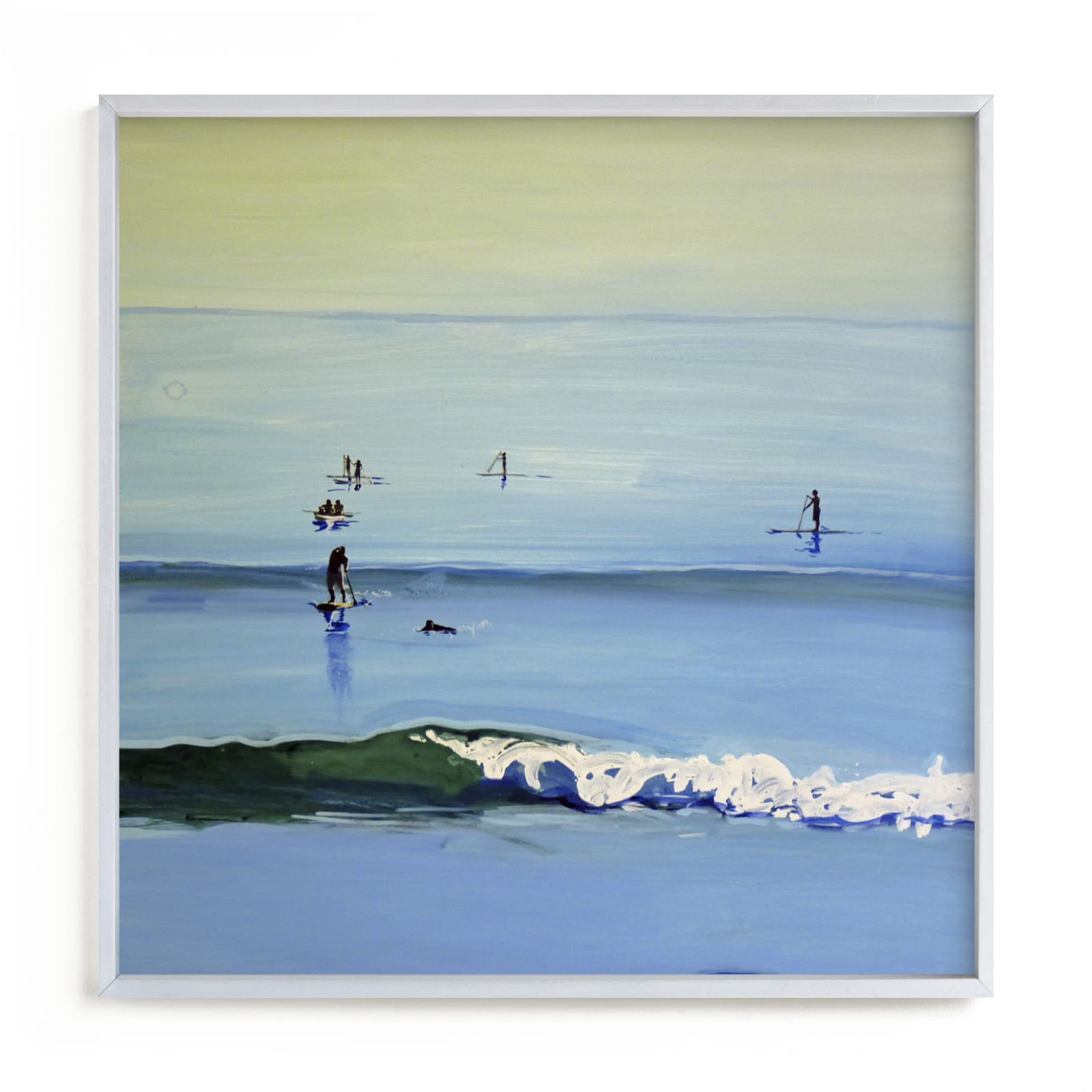"PaddleBoarders, Malibu 2011" - Limited Edition Art Print by Annie Seaton in beautiful frame options and a variety of sizes.
