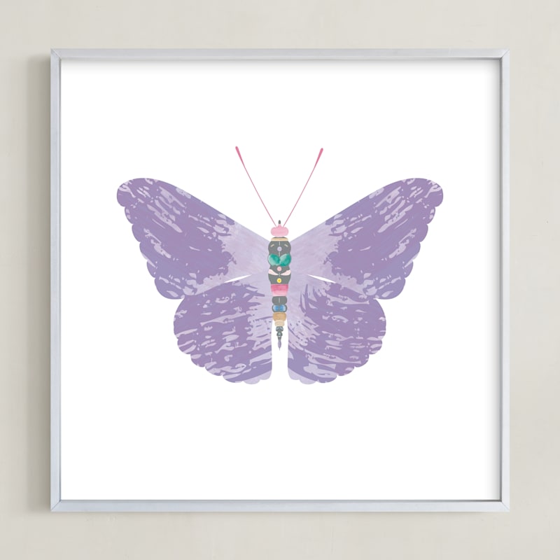 "I am the butterfly" - Art Print in she's a little pink by Rebecca Marchese - Framed