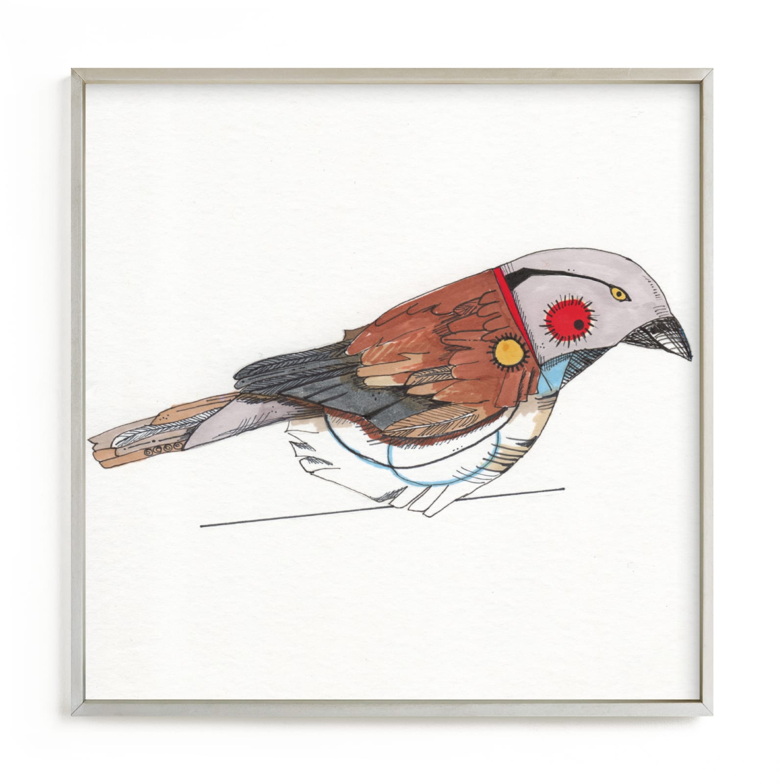 "Sparrow" - Limited Edition Art Print by Kimberli Smith in beautiful frame options and a variety of sizes.