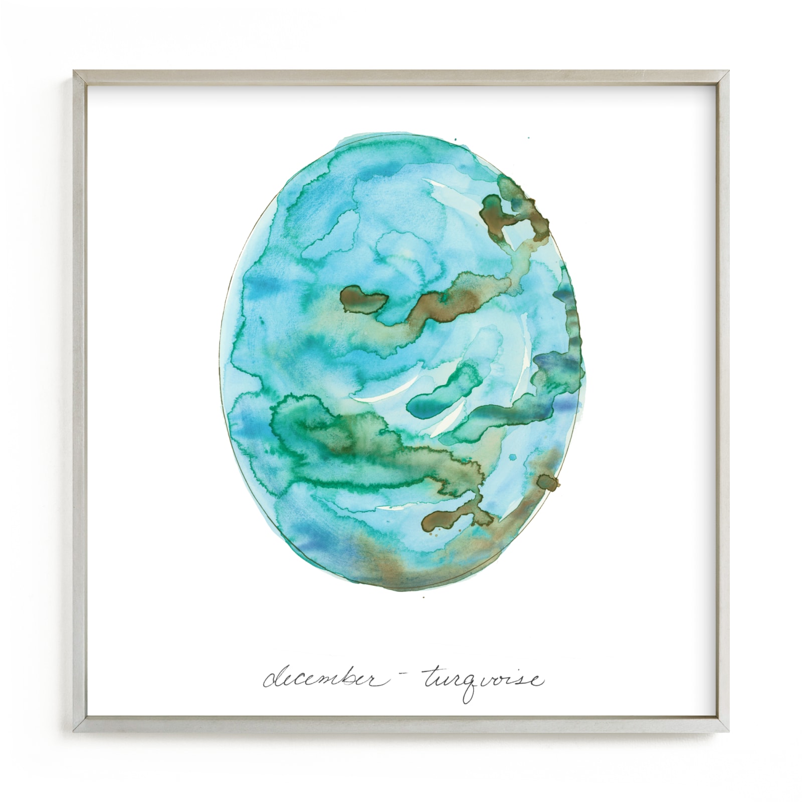 "December - Turquoise" - Limited Edition Art Print by Naomi Ernest in beautiful frame options and a variety of sizes.