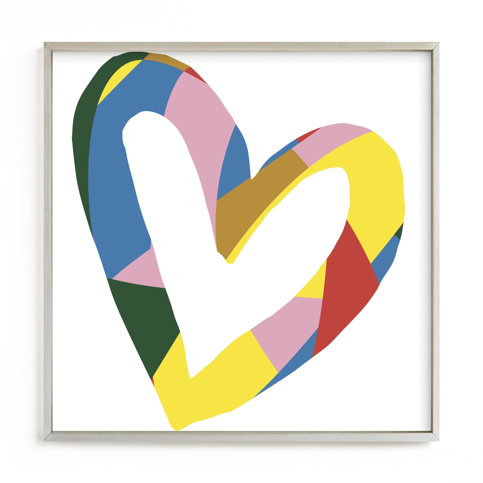 "Heart - Be Bright" - Art Print by Christina Flowers in beautiful frame options and a variety of sizes.