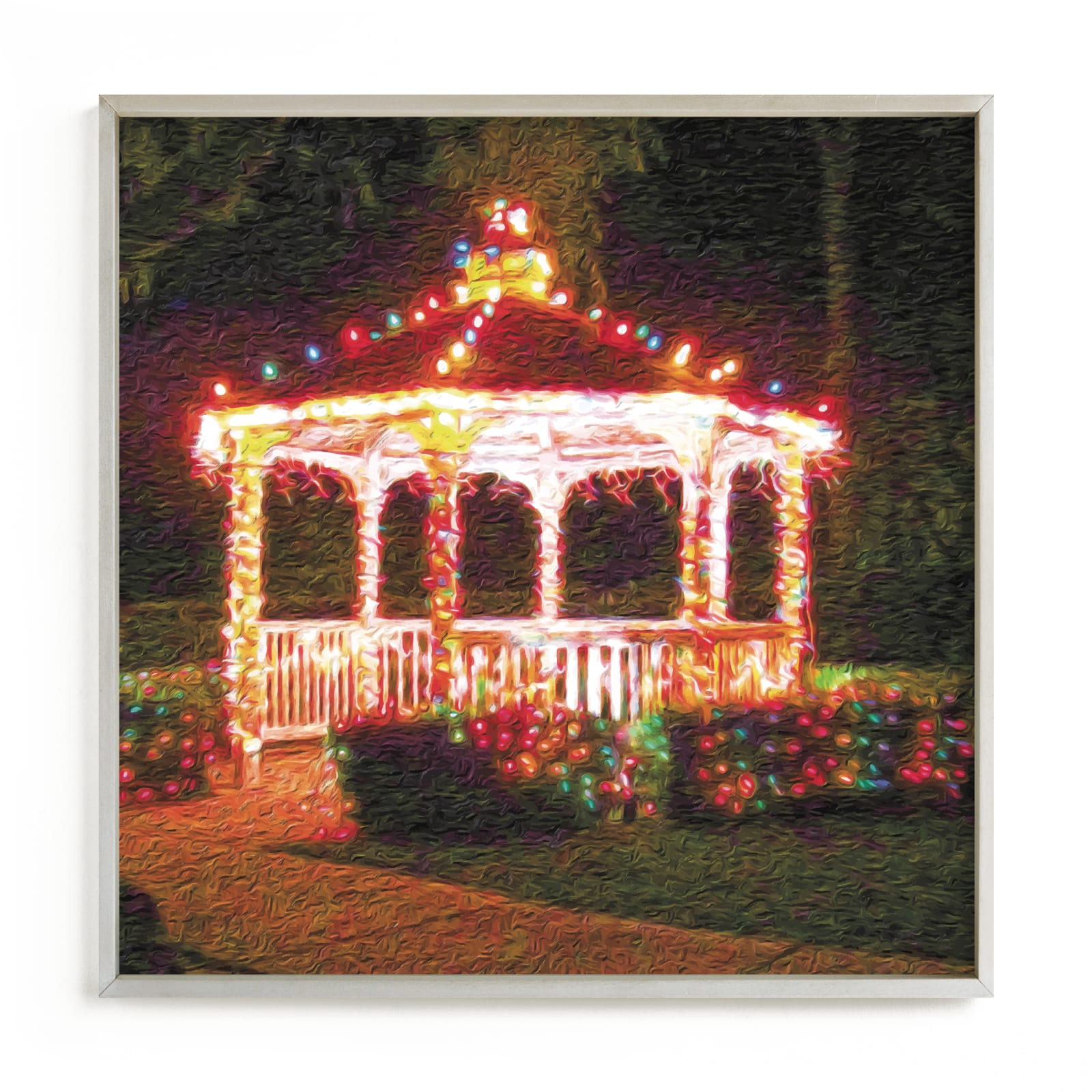 "Christmas Gazebo" by Mariecor Agravante in beautiful frame options and a variety of sizes.