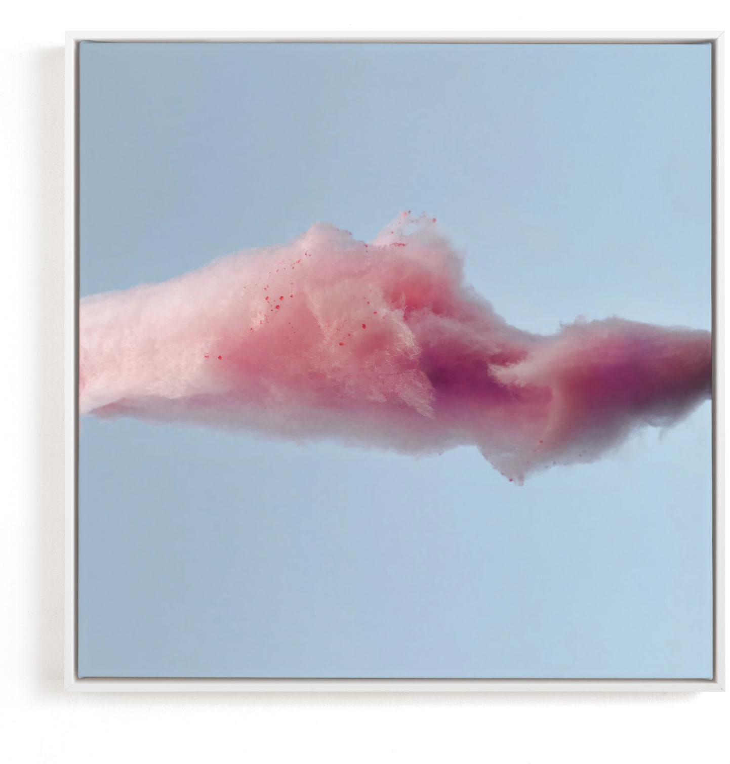 This is a pink art by Cathy Sunu called Cotton Candy Leftovers.