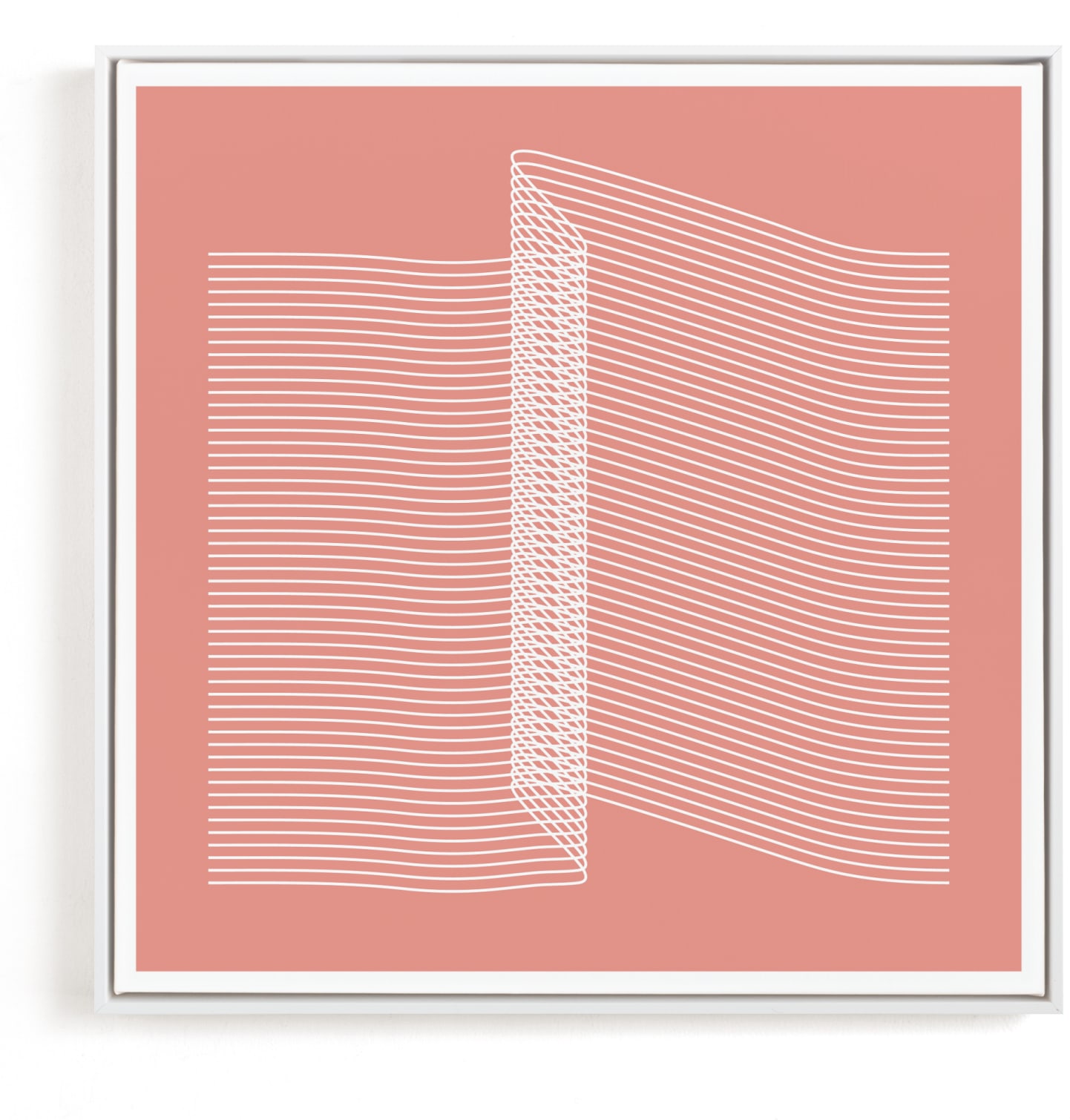 This is a white art by Marco Berrios called Pink and Lines rigth.