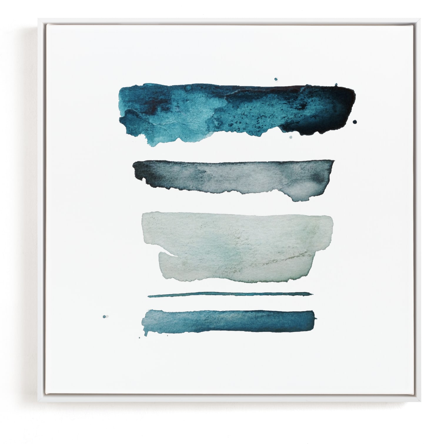 This is a blue art by Kiana Lee called of land and sea - deep.