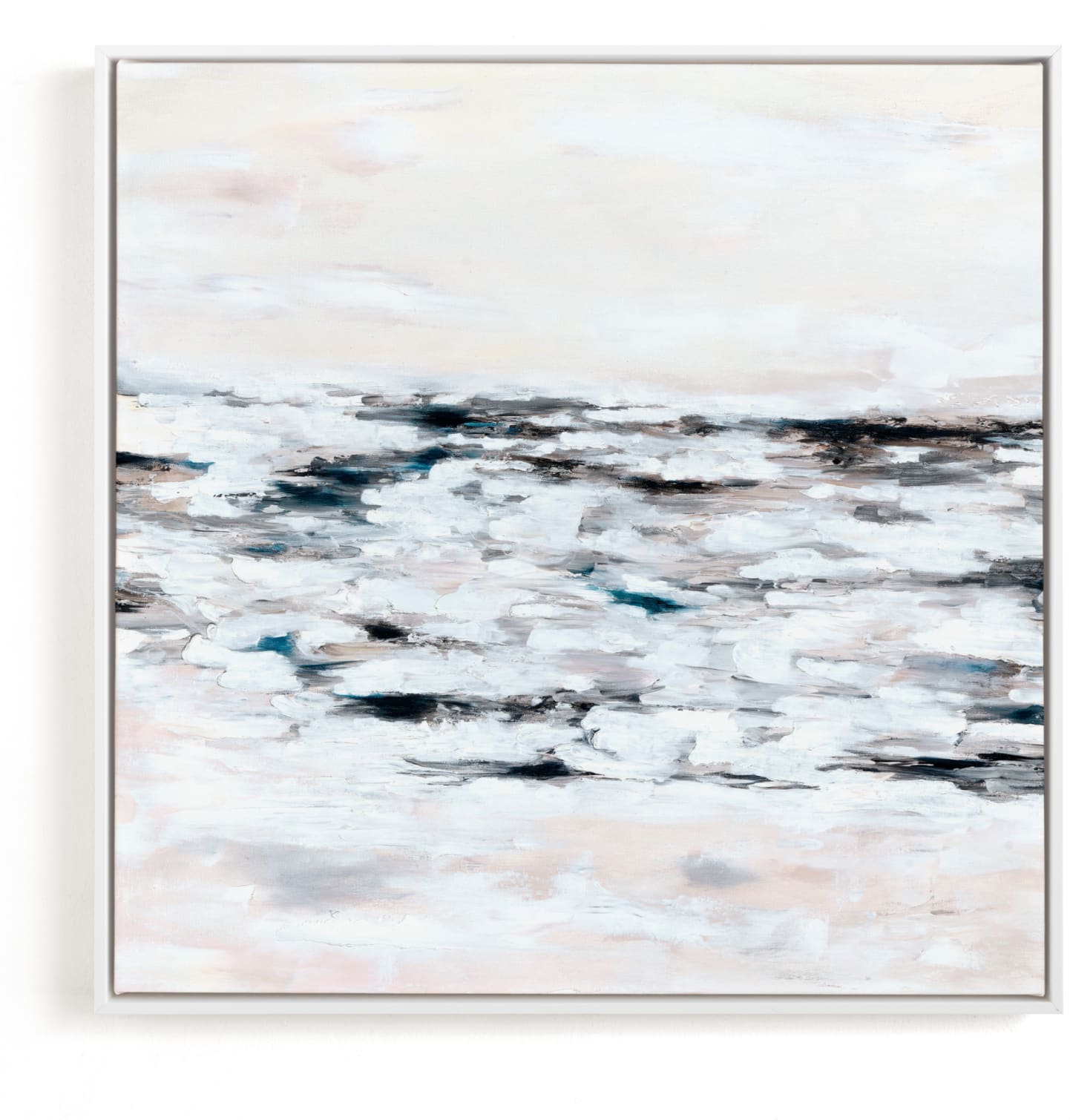 This is a white art by Nicoletta Savod called Faded Fury Diptych II.