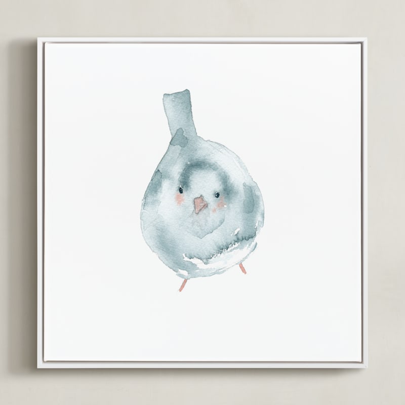 "Blushing Bird 3" - Limited Edition Art Print by Renee Anne Bouffard-McManus in beautiful frame options and a variety of sizes.