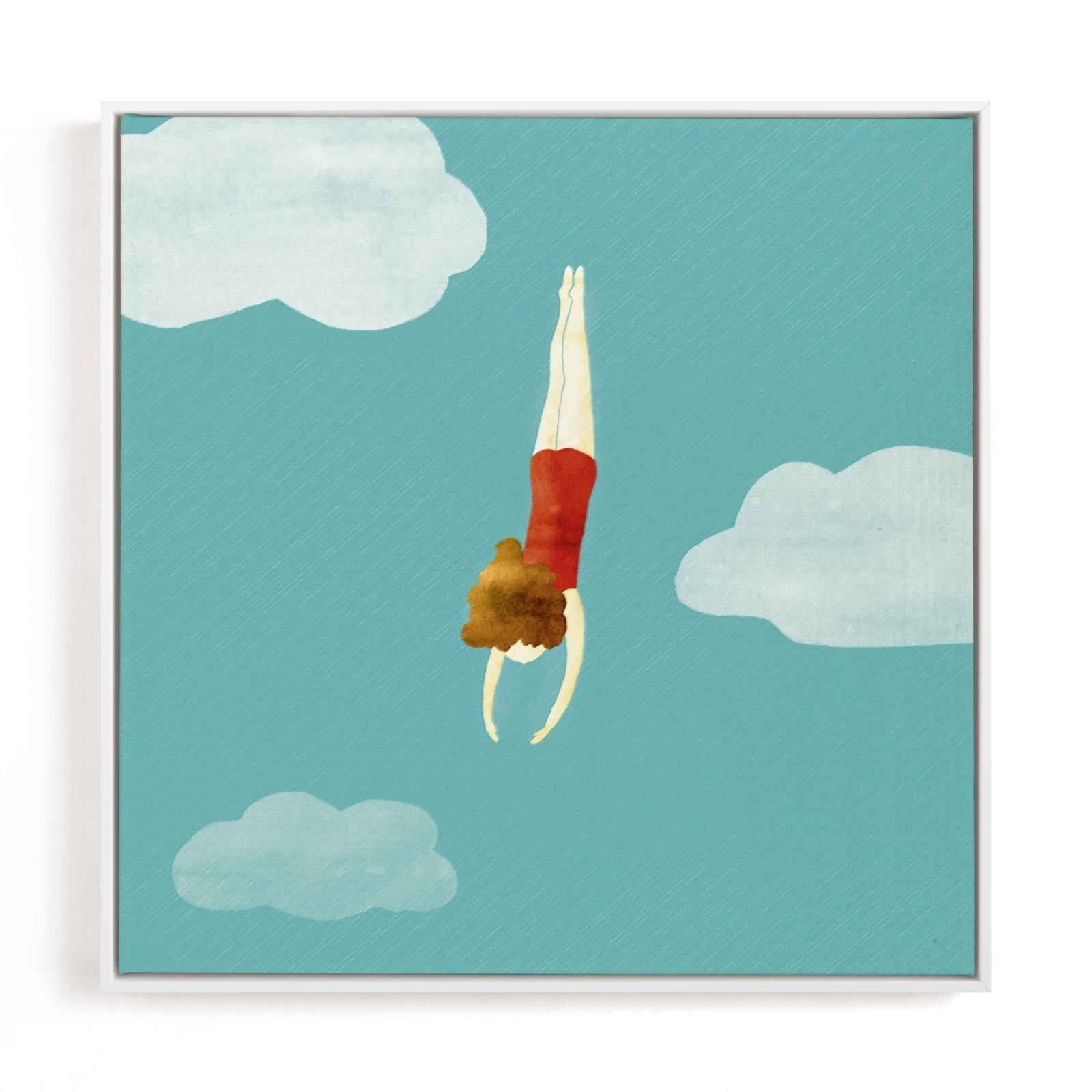 "swimmer" - Limited Edition Art Print by Maria Gromek in beautiful frame options and a variety of sizes.