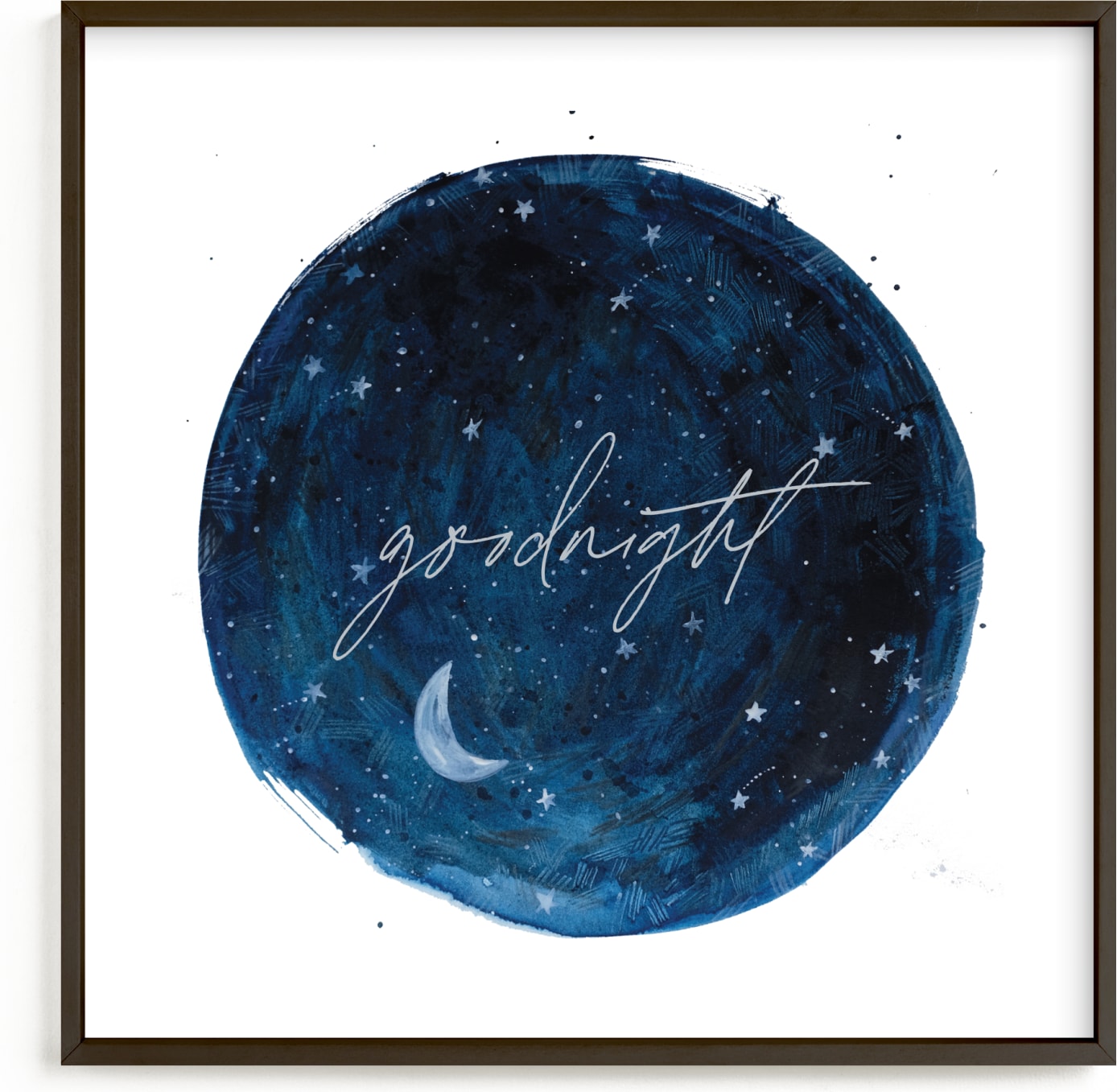 This is a blue nursery wall art by Krissy Bengtson called Constellations.