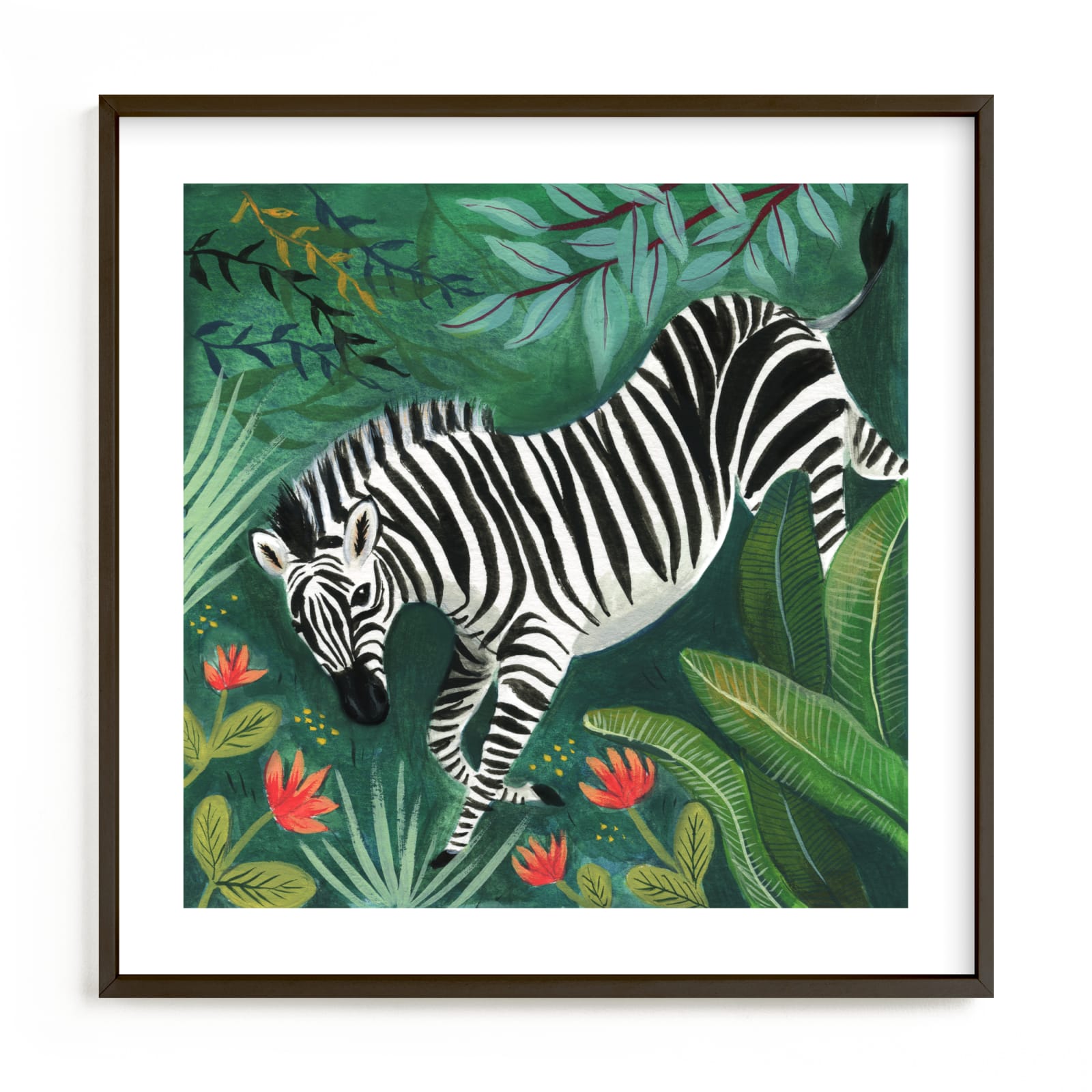 "Zebra" - Limited Edition Art Print by Emilie Simpson in beautiful frame options and a variety of sizes.