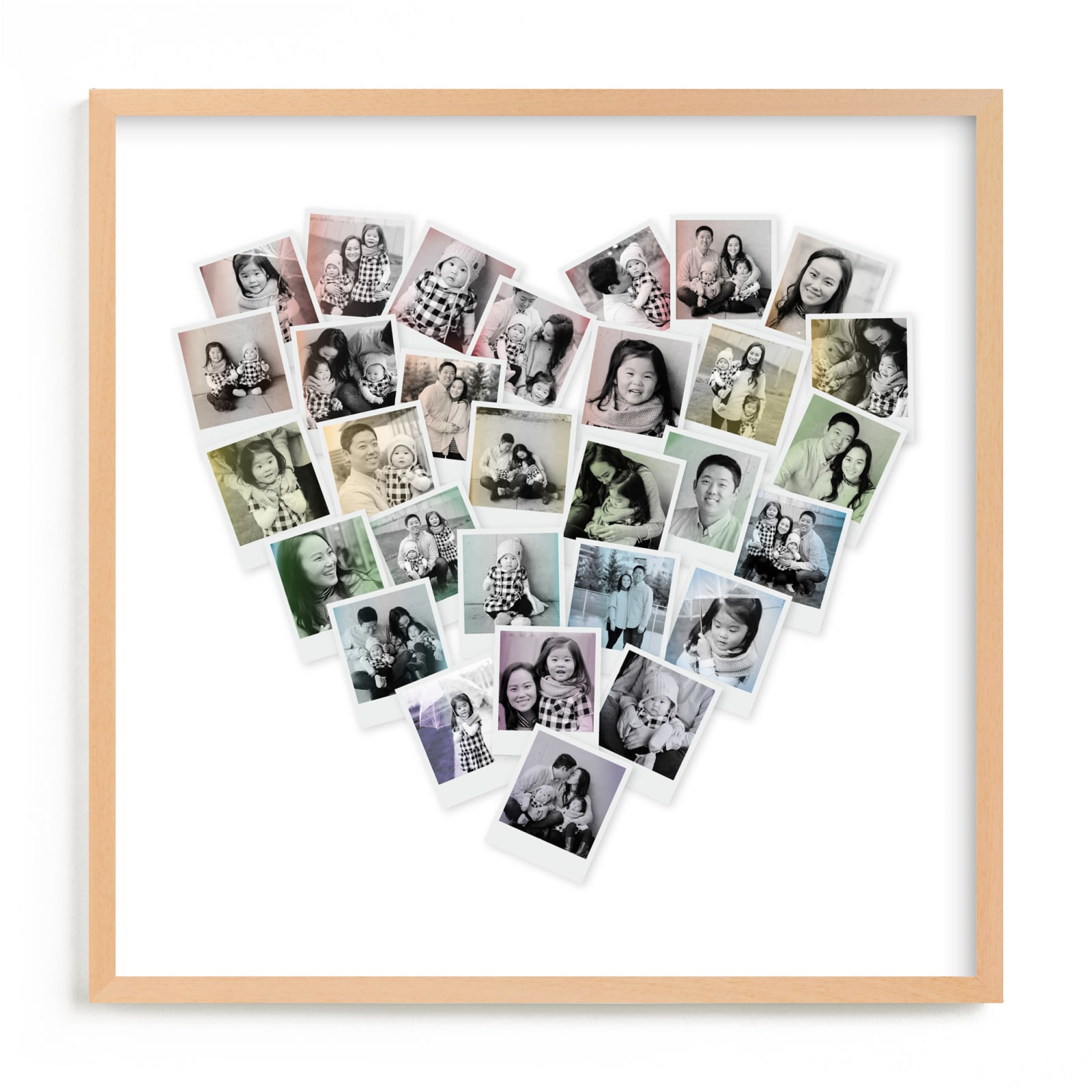 This is a colorful photo art by Minted called Filter Heart Snapshot Mix® Photo Art.