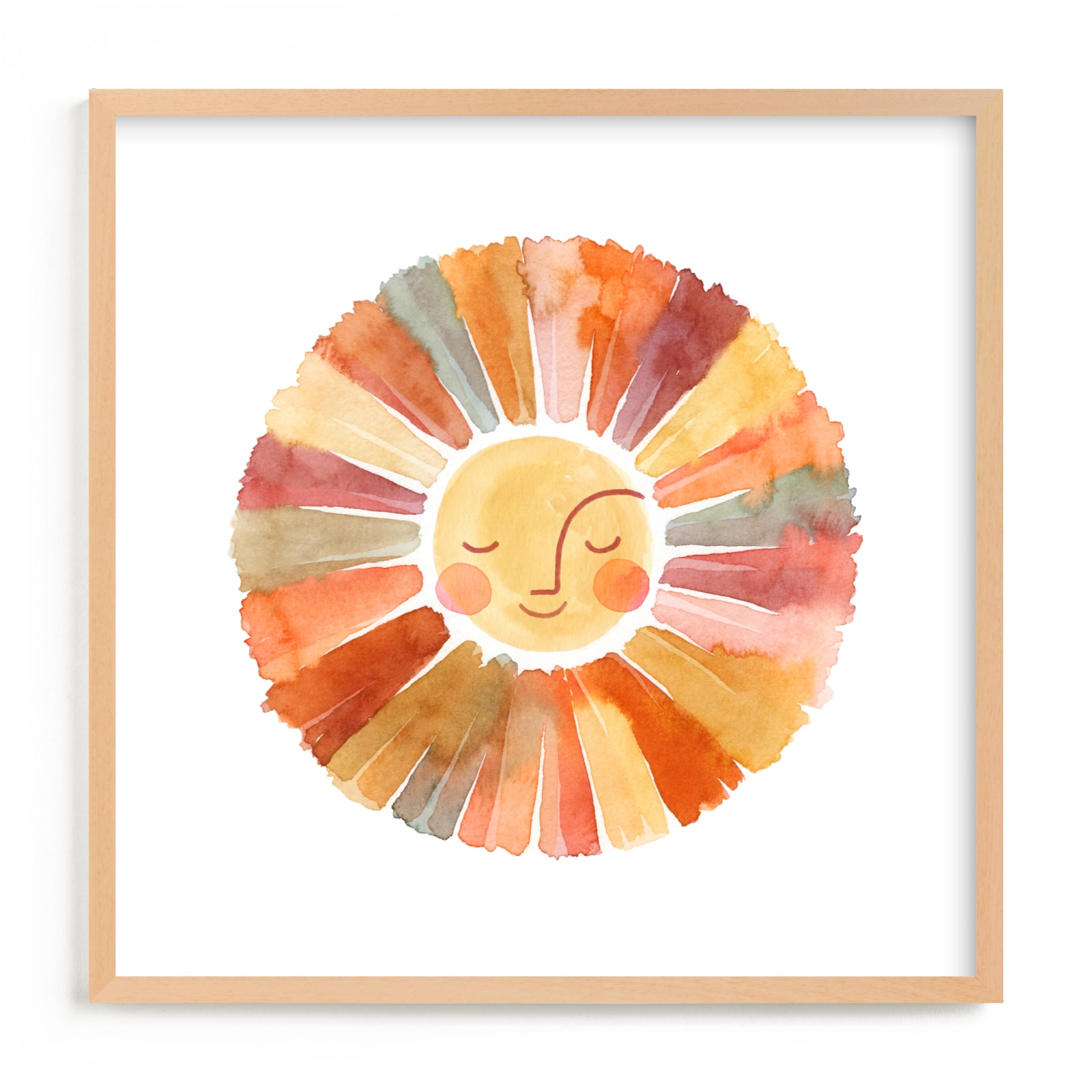 "Sun Face" - Limited Edition Art Print by Sara Berrenson in beautiful frame options and a variety of sizes.