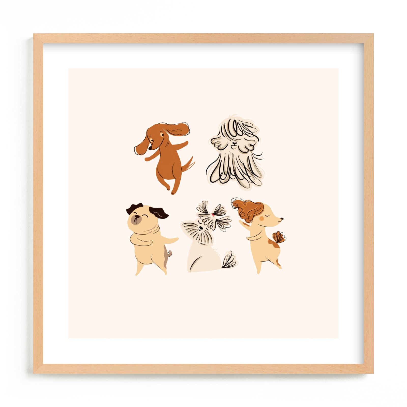 "pups" - Limited Edition Art Print by Vivian Yiwing in beautiful frame options and a variety of sizes.