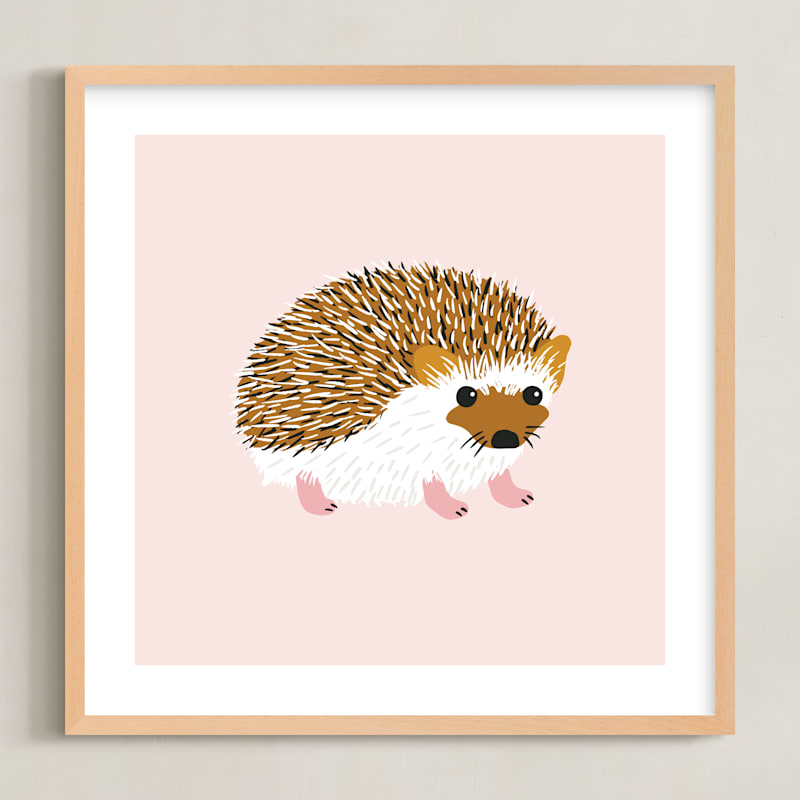 "Little Hedgehog" - Limited Edition Art Print by Genna Blackburn in beautiful frame options and a variety of sizes.