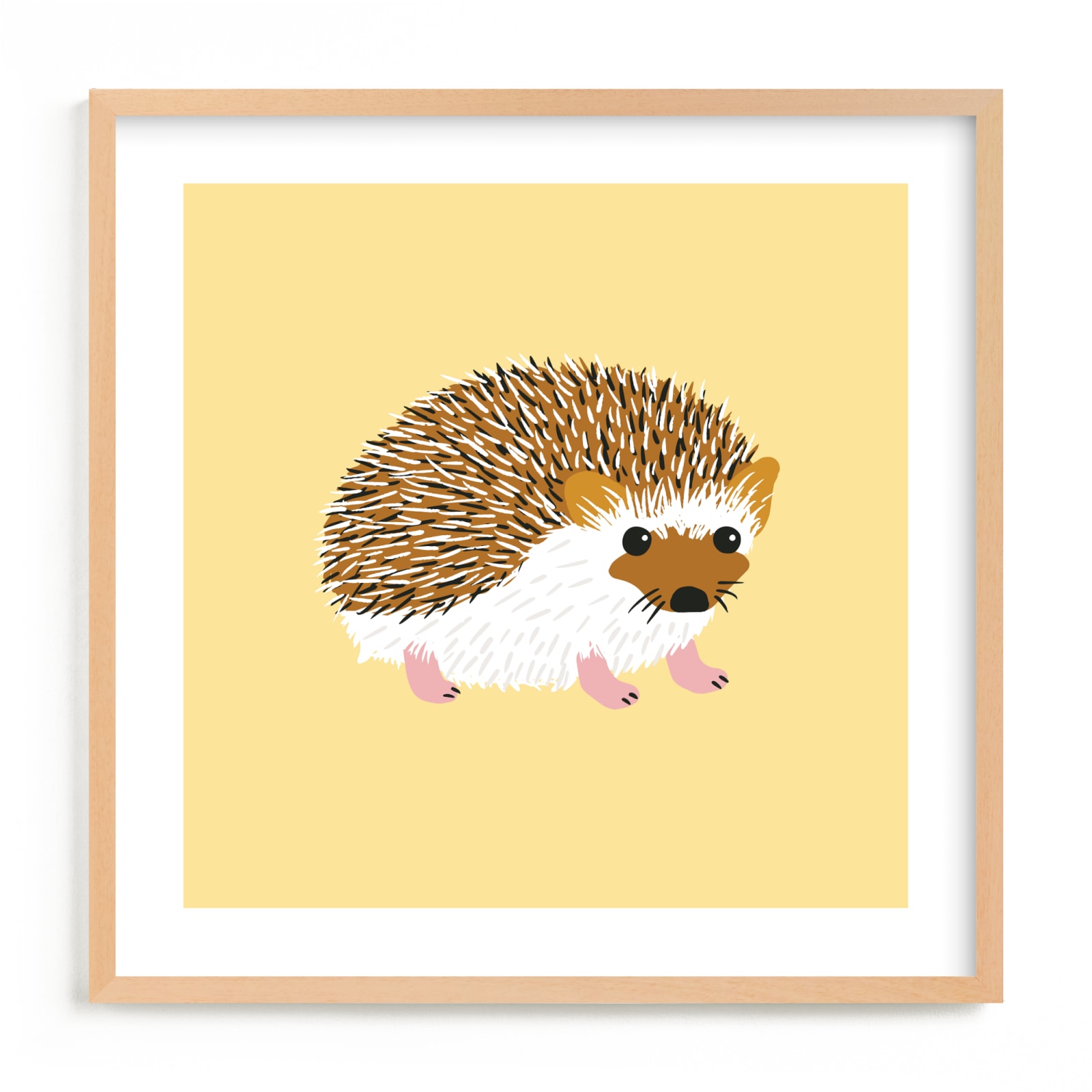 "Little Hedgehog" - Limited Edition Art Print by Genna Blackburn in beautiful frame options and a variety of sizes.