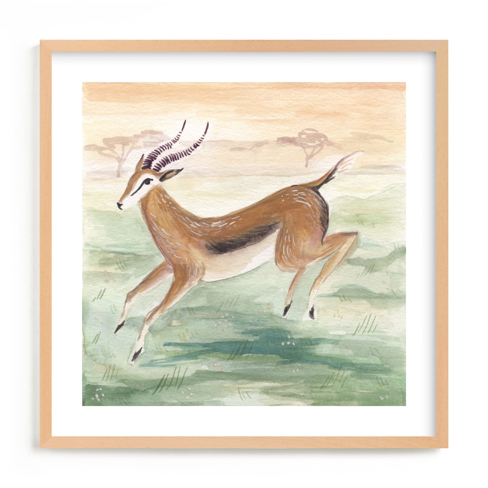 "Antelope" - Limited Edition Art Print by Emilie Simpson in beautiful frame options and a variety of sizes.