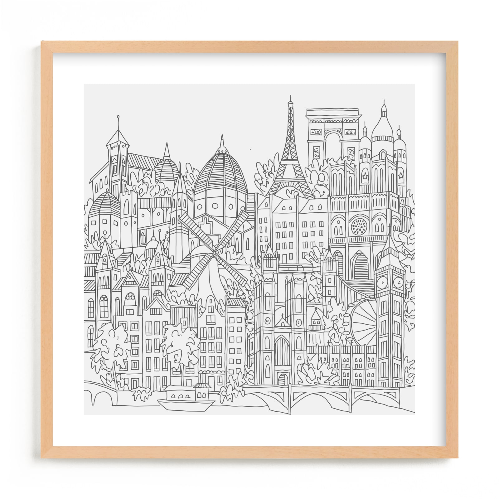 "Study Abroad" - Limited Edition Art Print by Krissy Bengtson in beautiful frame options and a variety of sizes.