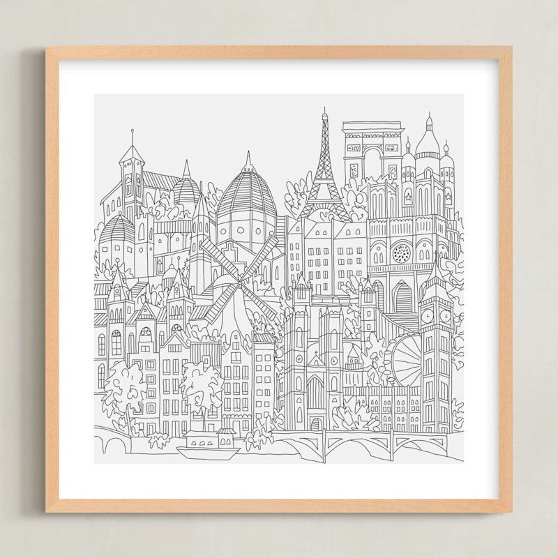 "Study Abroad" - Limited Edition Art Print by Krissy Bengtson in beautiful frame options and a variety of sizes.