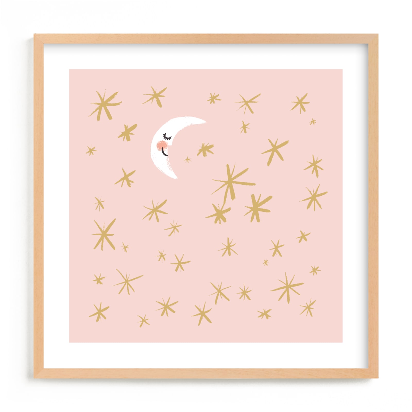 "Good Night Moon and Stars" - Limited Edition Art Print by Patrice Horvath in beautiful frame options and a variety of sizes.