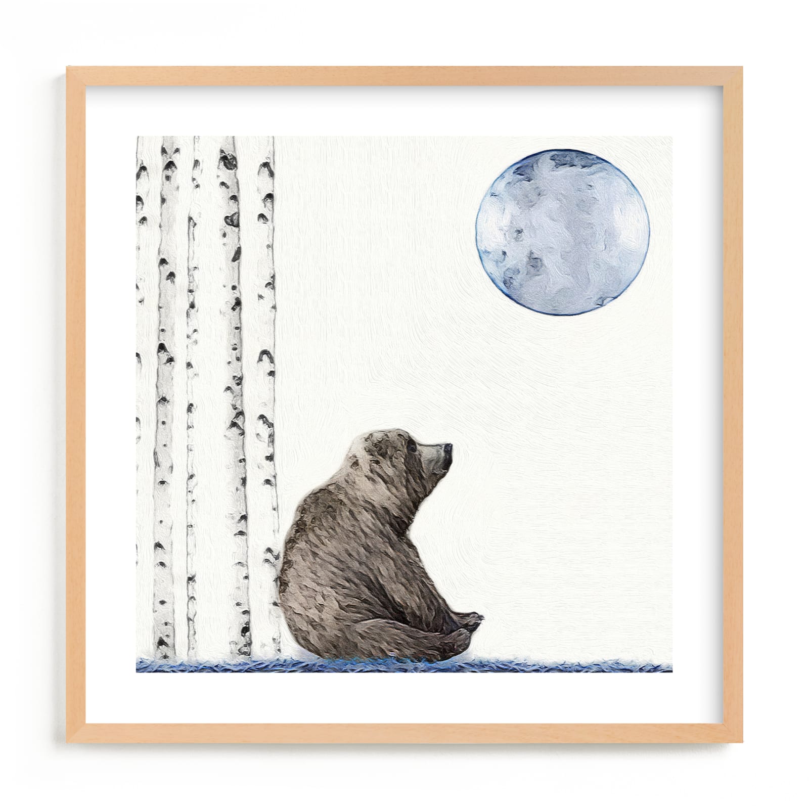 "Once upon a blue moon" - Limited Edition Art Print by Maja Cunningham in beautiful frame options and a variety of sizes.