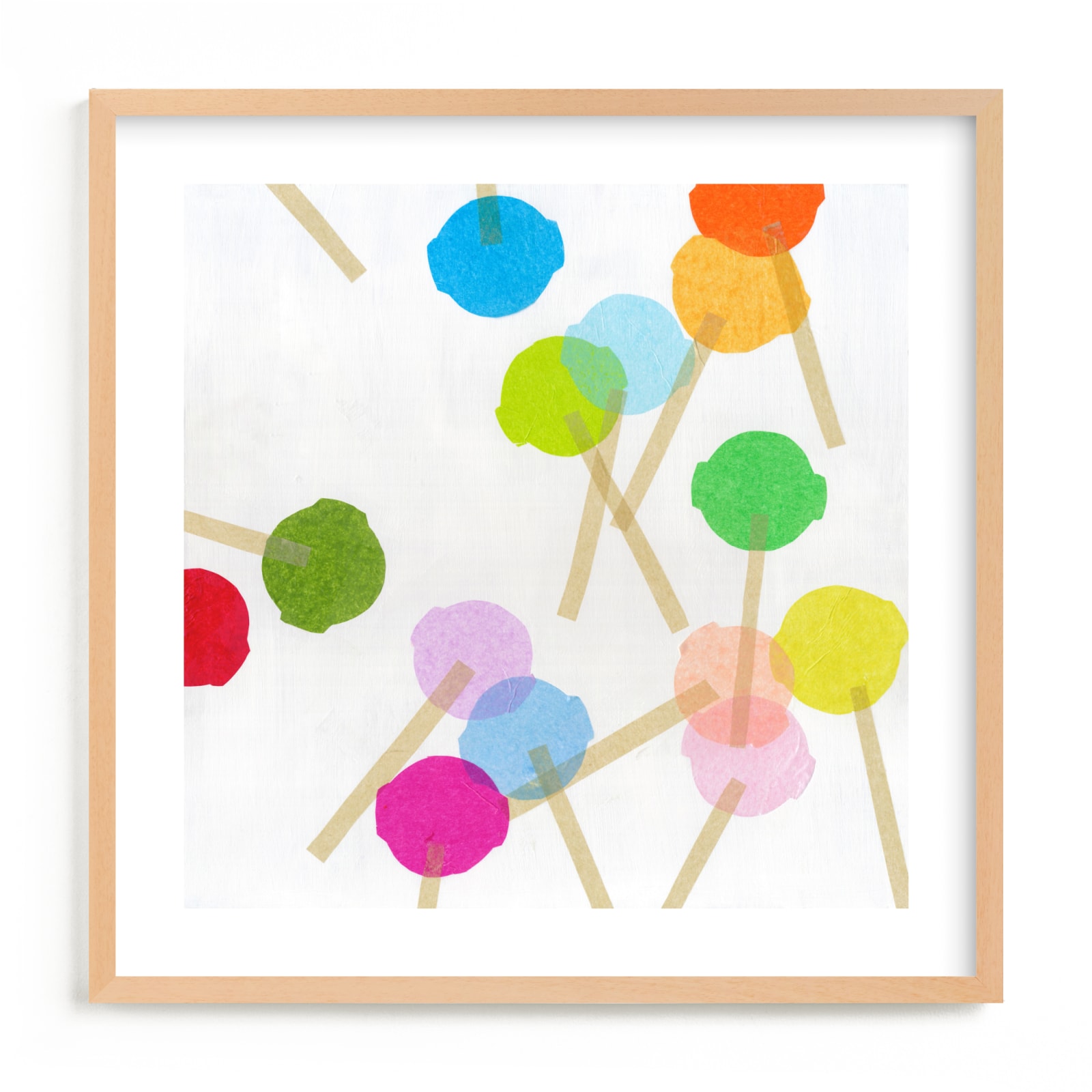 "Rainbow Lollies" - Limited Edition Art Print by Jenny Westenhofer in beautiful frame options and a variety of sizes.