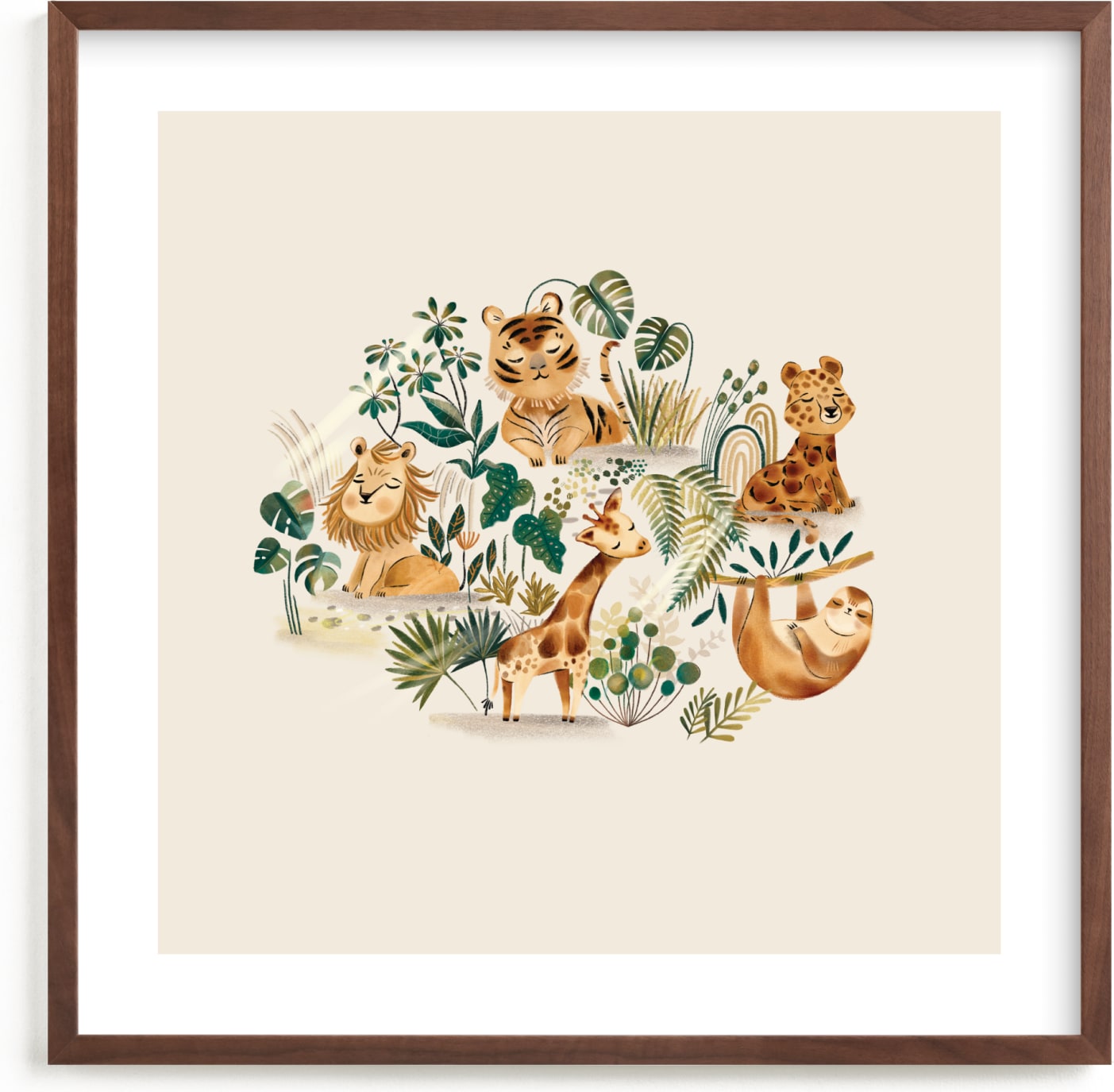This is a brown nursery wall art by Vivian Yiwing called wild.