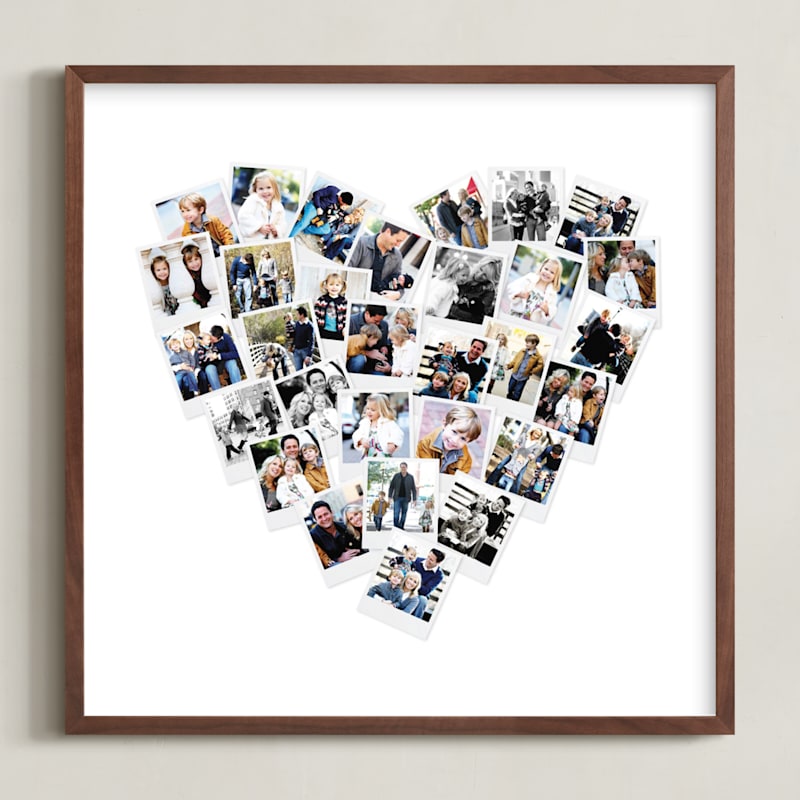 "Heart Snapshot Mix® Photo Art" - Framed Photo in White by Minted - Framed