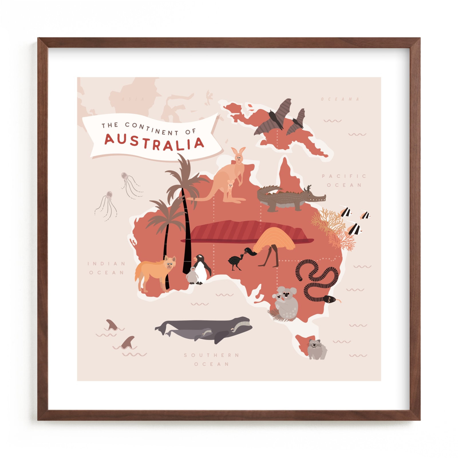 "Animals of Australia" - Limited Edition Art Print by Kamala Nahas in beautiful frame options and a variety of sizes.