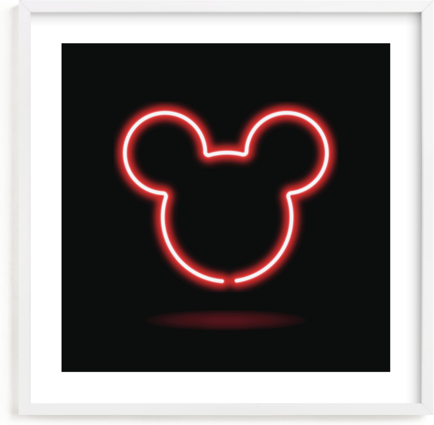 This is a black disney art by Kennedi Shaw called Late Night Disney Mickey Mouse.