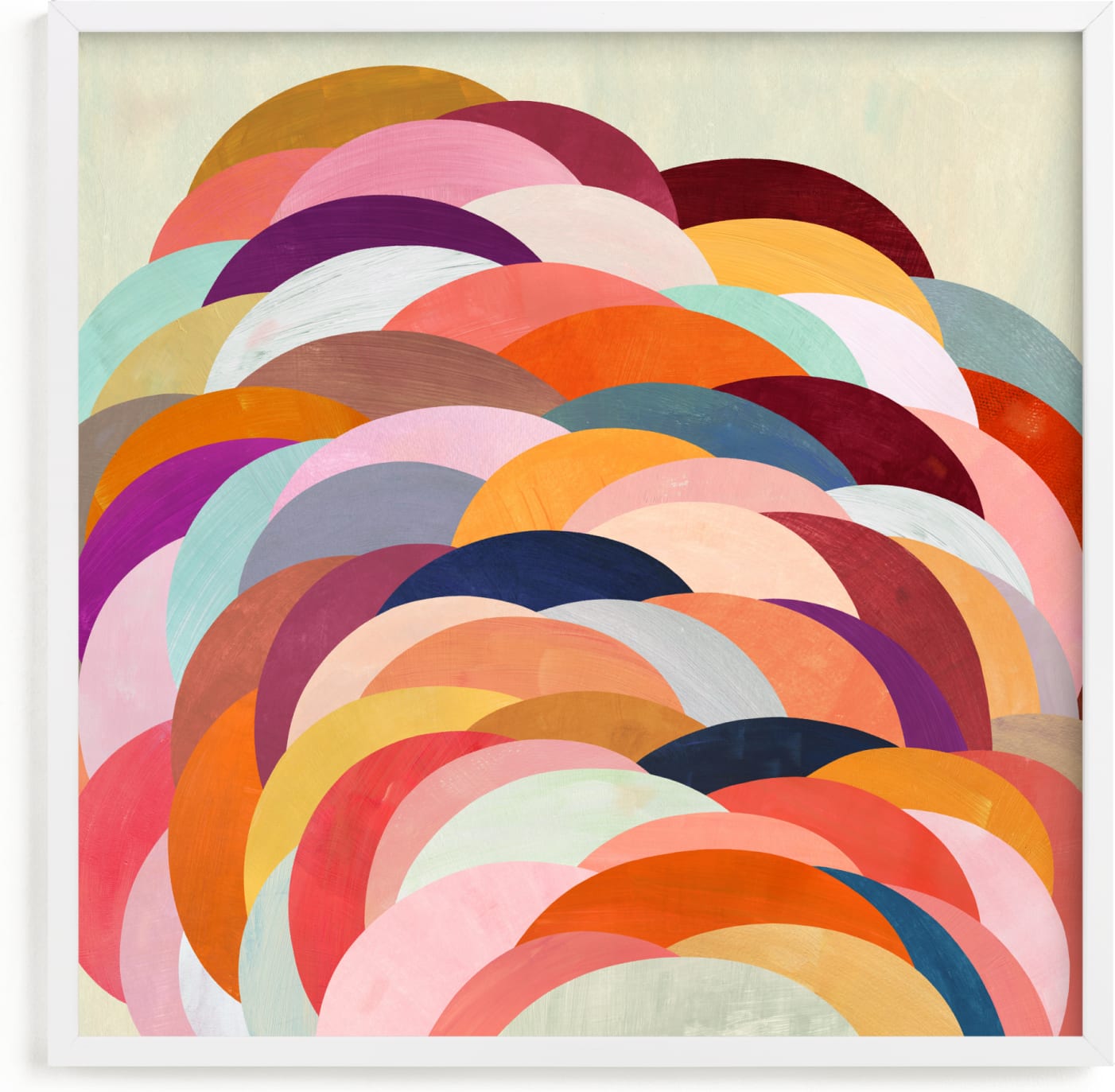 This is a colorful art by melanie mikecz called Discus.