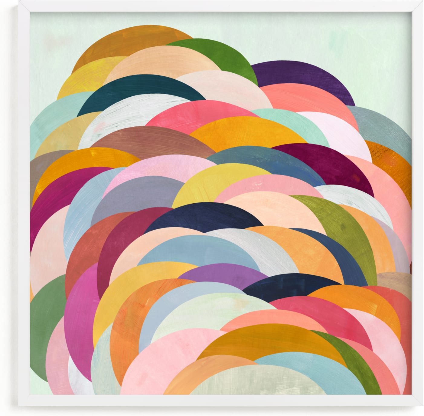 This is a colorful art by melanie mikecz called Discus.
