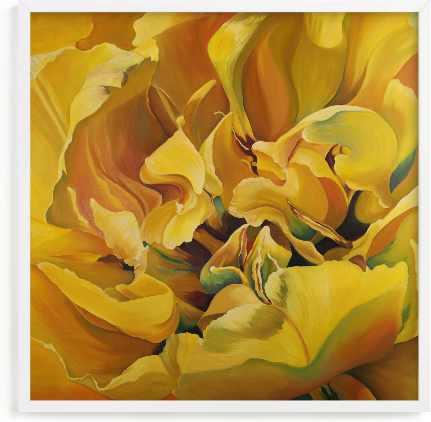 This is a yellow art by Mandy Trimble Leonard called Spring Dance.