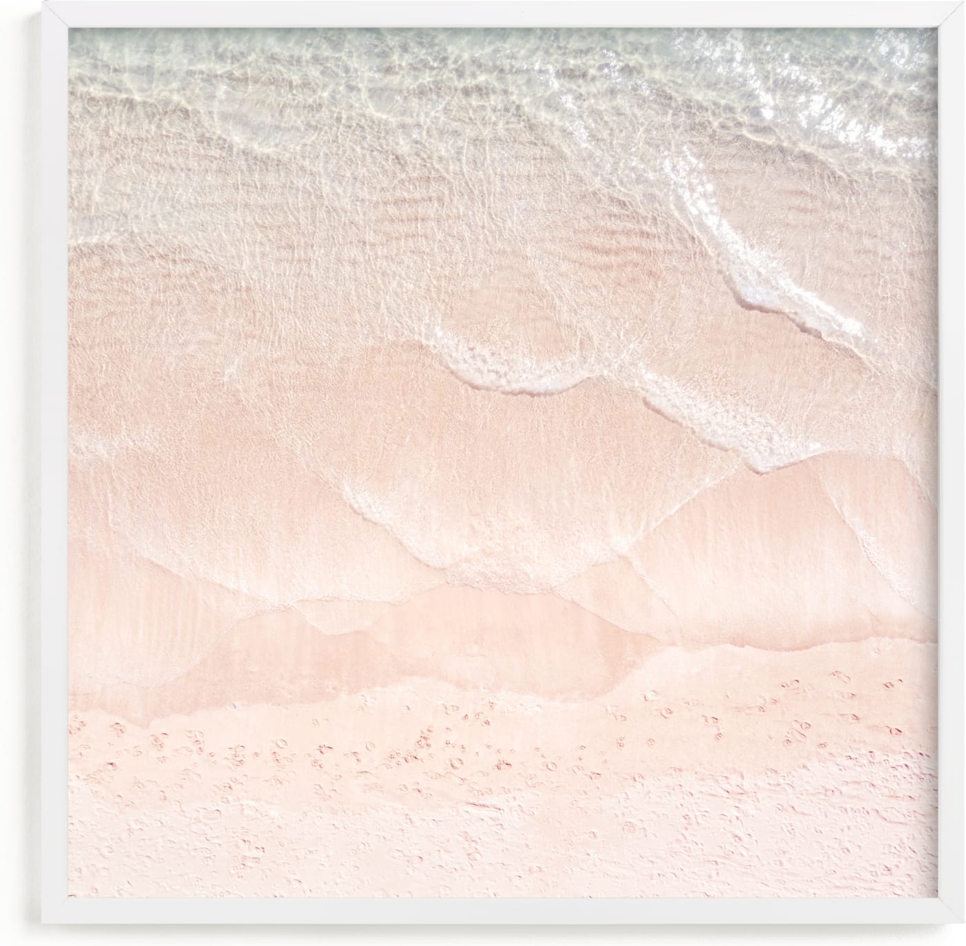 This is a ivory, beige, rosegold art by Tania Medeiros called Barefoot Dream.