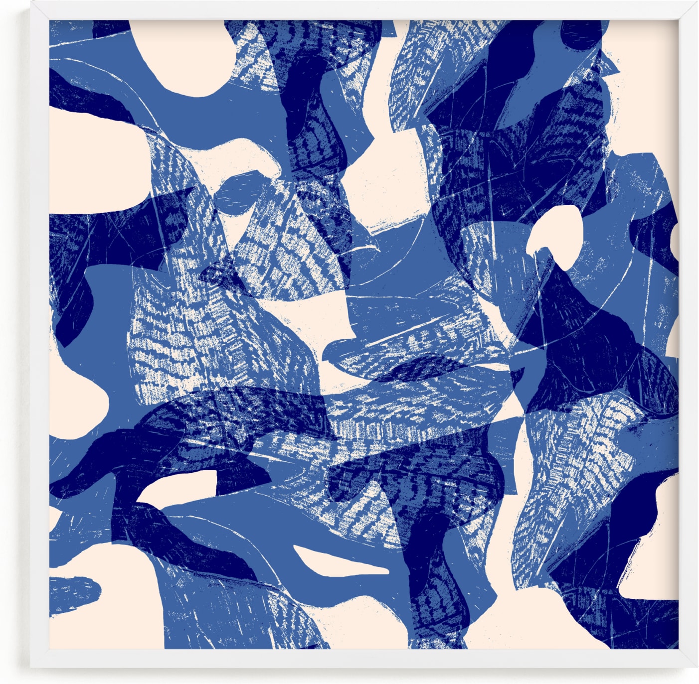 This is a blue art by Oana Prints called Bird flight.