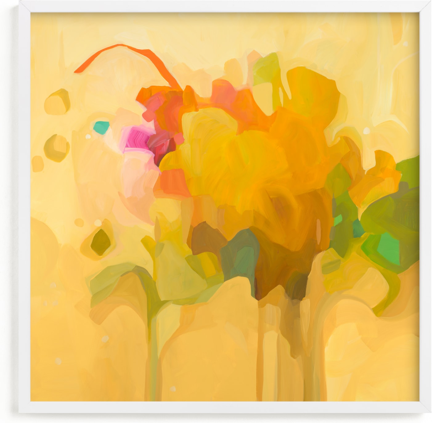 This is a yellow art by Susannah Bleasby called Sweetest Honey.