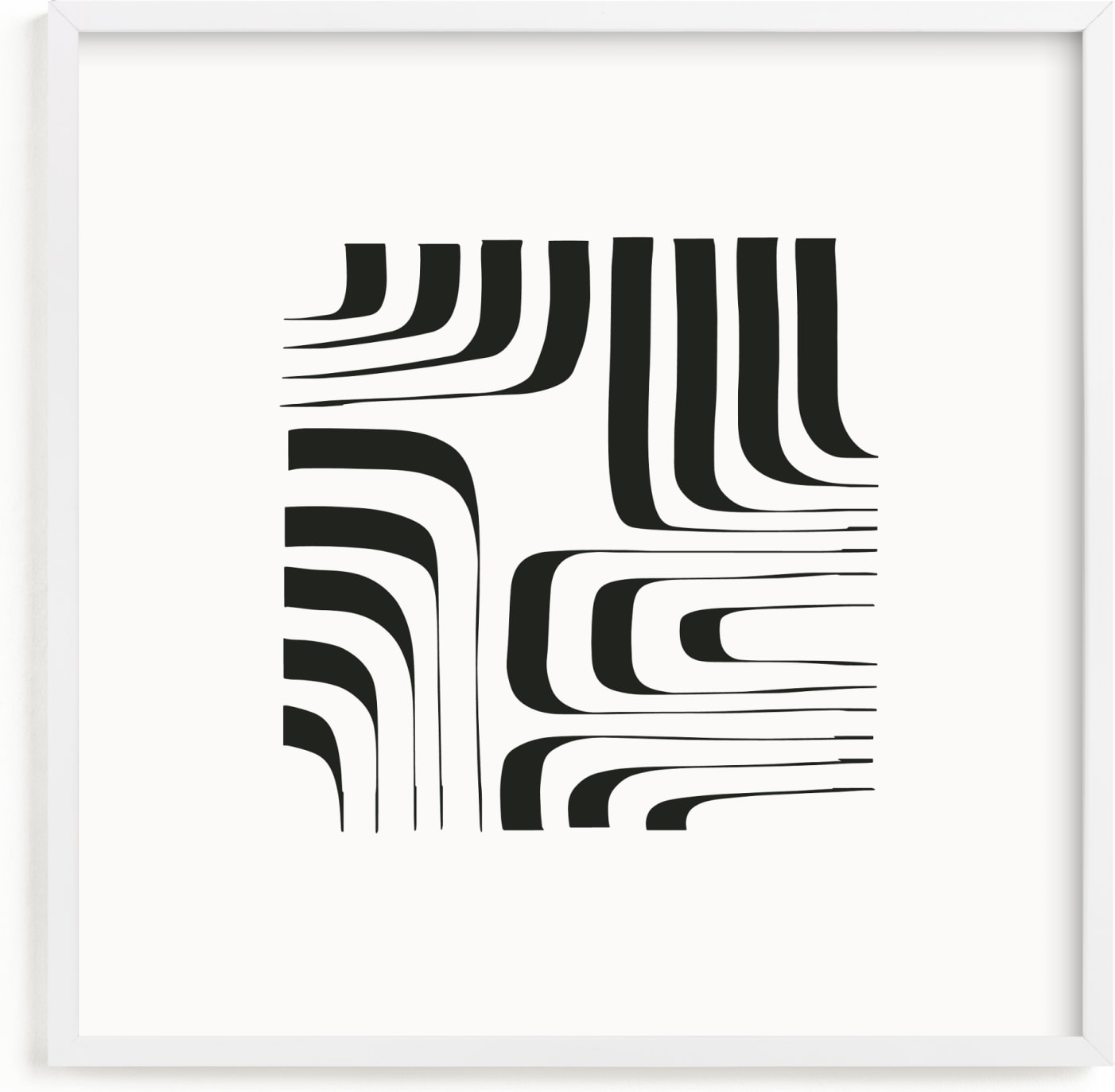 This is a black and white art by Jennifer Morehead called Linear.