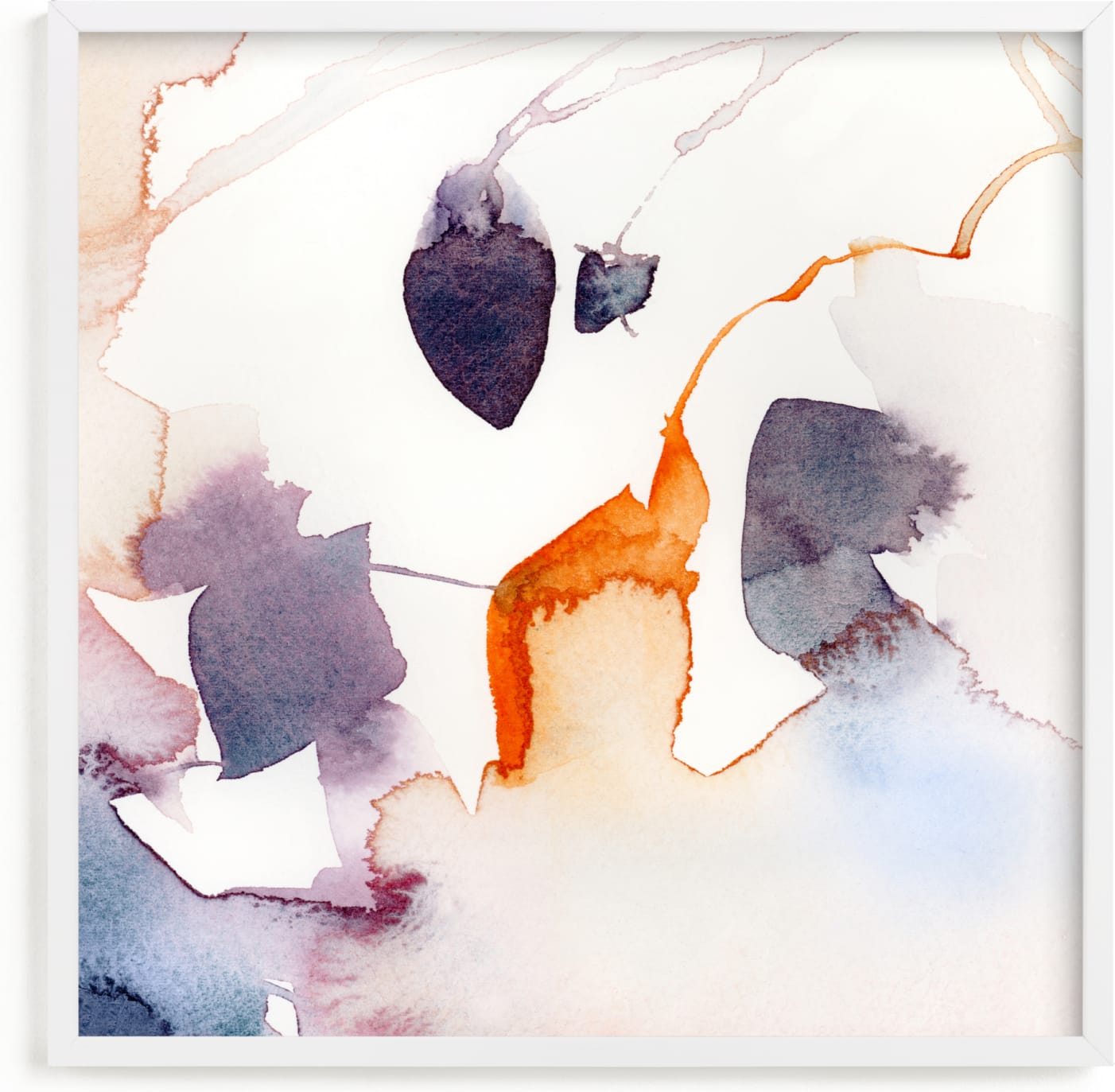 This is a purple art by Marta Spendowska called Watercolor Abstract Flora Series : Fall 1.